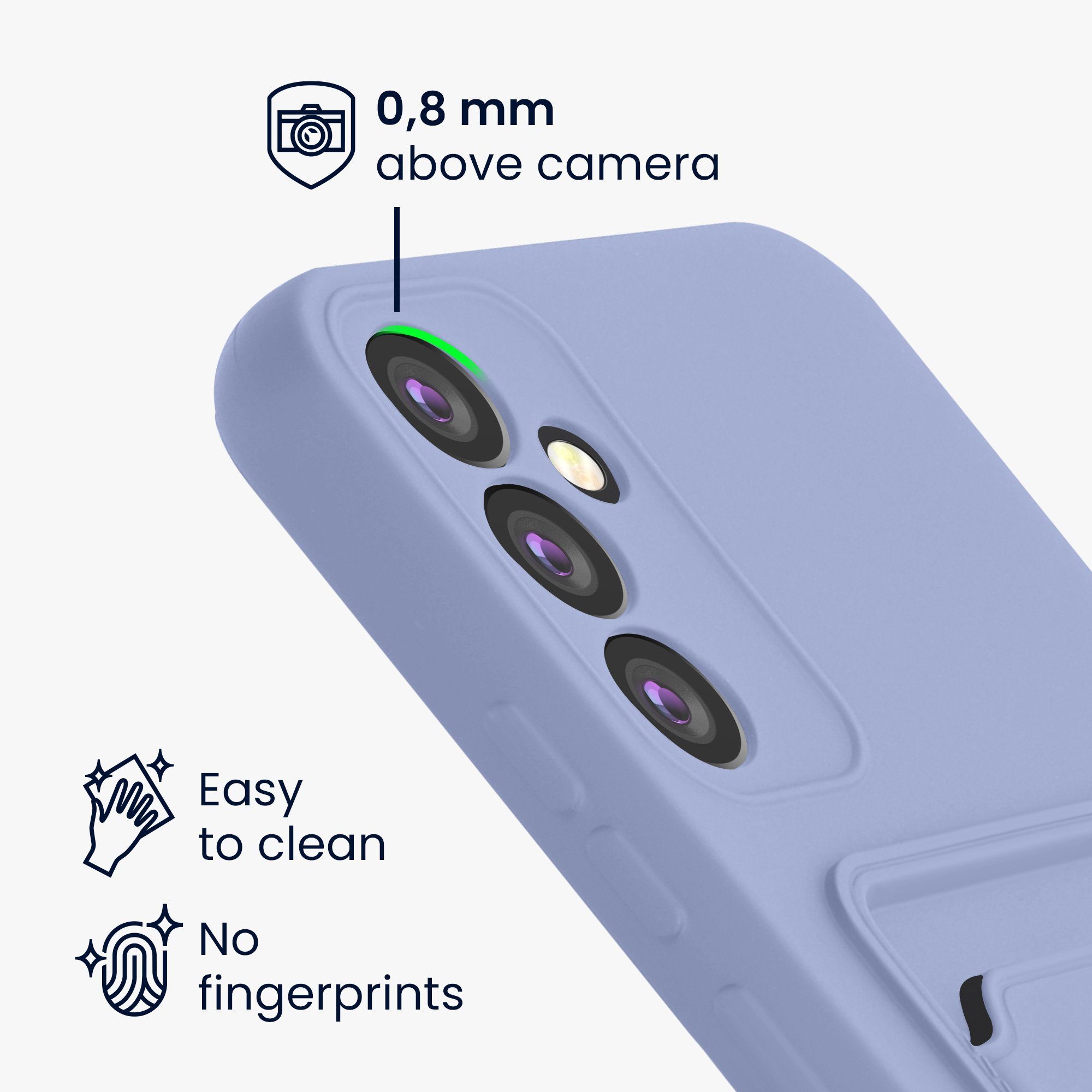 kwmobile Handyhülle Hülle für Samsung Galaxy A34 5G, Handyhülle mit Fach für Karten - Handy Cover Case