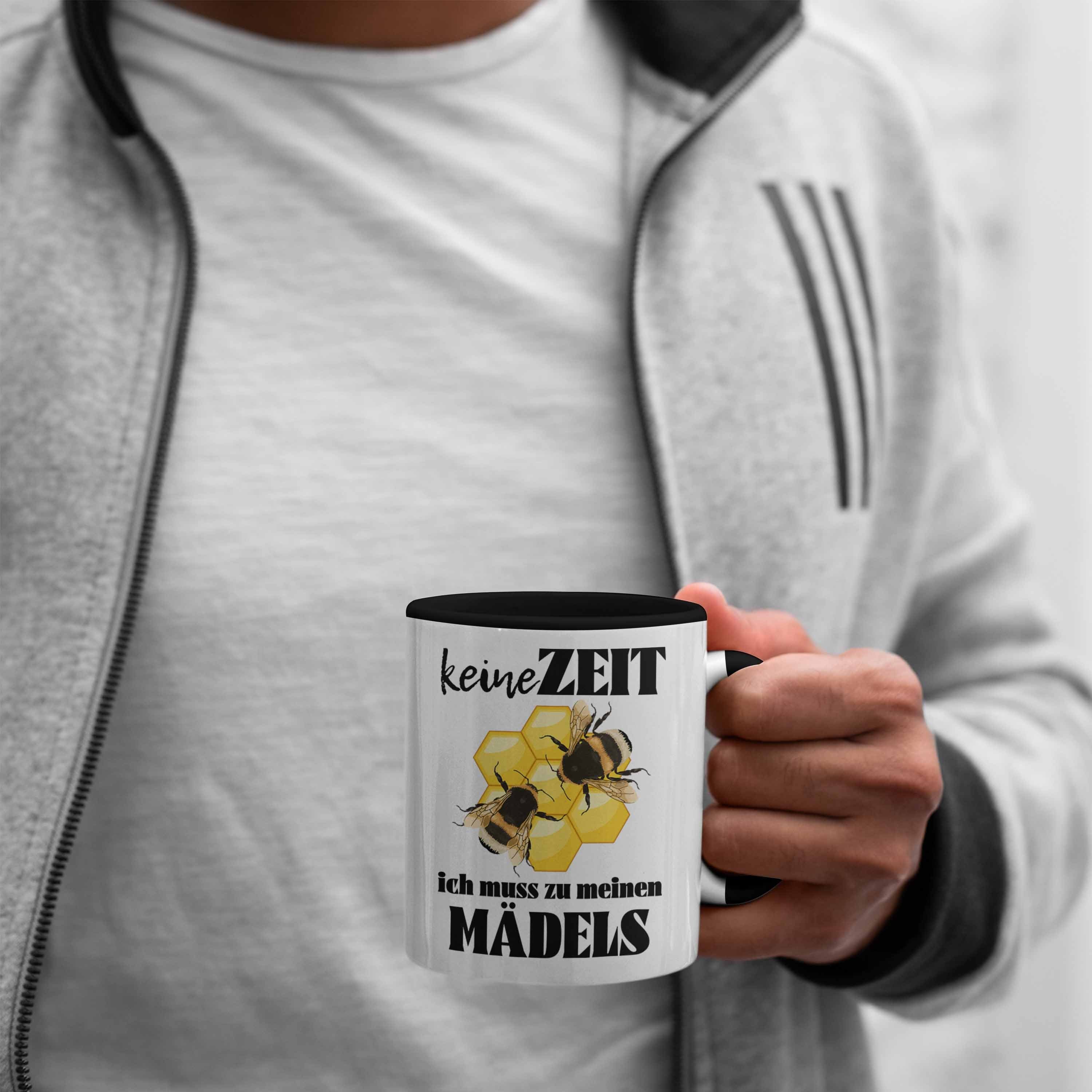 Zuebhör Tasse Bienen Bienenzüchter Schwarz Bienenzucht Trendation Geschenkideen Imker Trendation Tasse Geschenk Kaffeetasse -