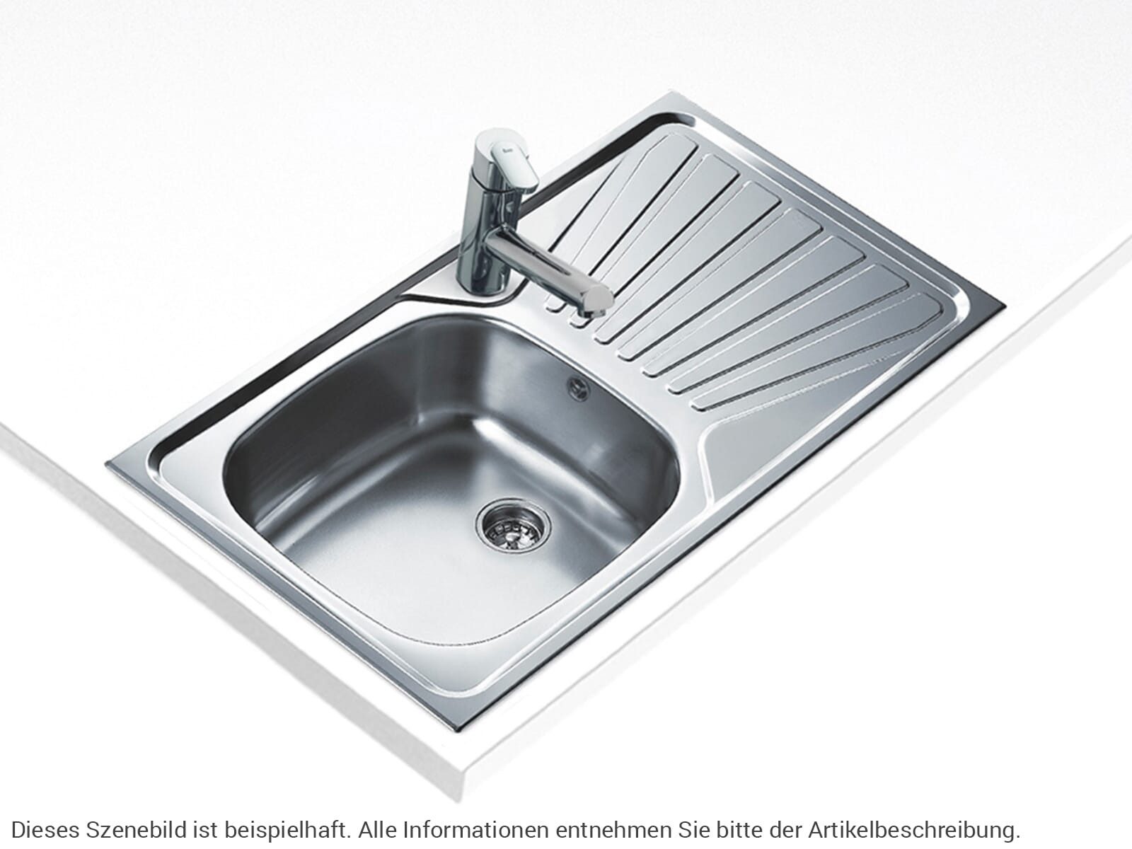 Teka Edelstahlspüle Deva 45 I-CN 1B 1D, rechteckig, 78/44 cm, (1 St)
