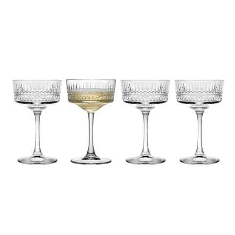Pasabahce Champagnerglas ELYSIA 440436 Champaign Glas Dessertglas 260 ml 4er Set Gläser-Set