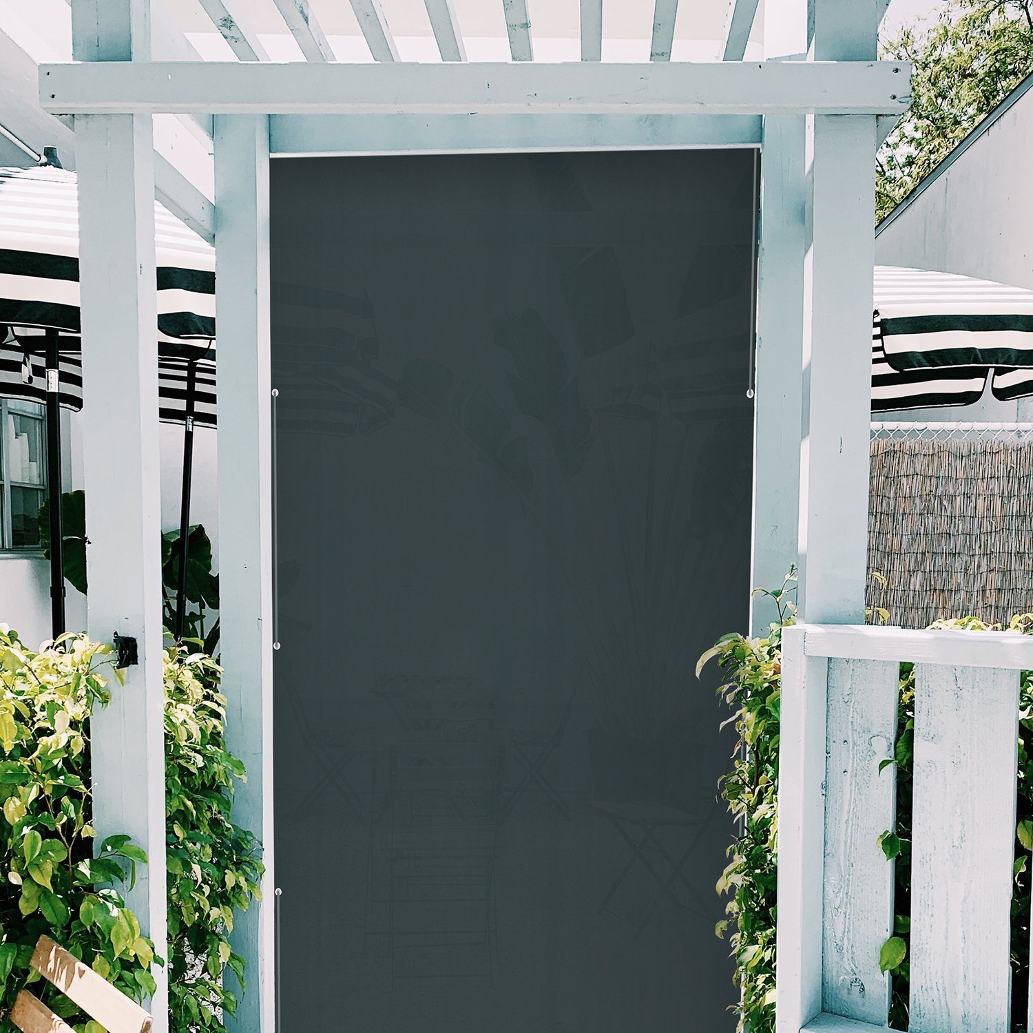 Sekey Balkonsichtschutz Sichtschutz Balkon ohne Bohren Balkonverkleidungen aus Oxford-Gewebe mit Ösen, Nylon Kabelbinder und Kordel – Bild 3 von 5