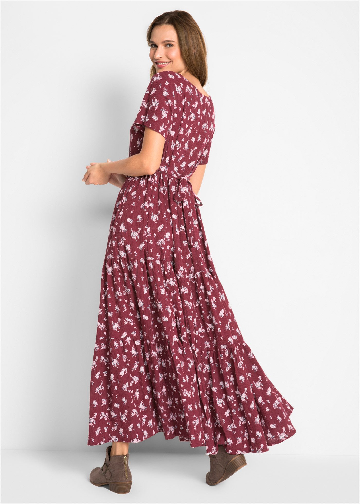 bonprix Maxikleid Kleid aus reiner Baumwolle günstig online kaufen