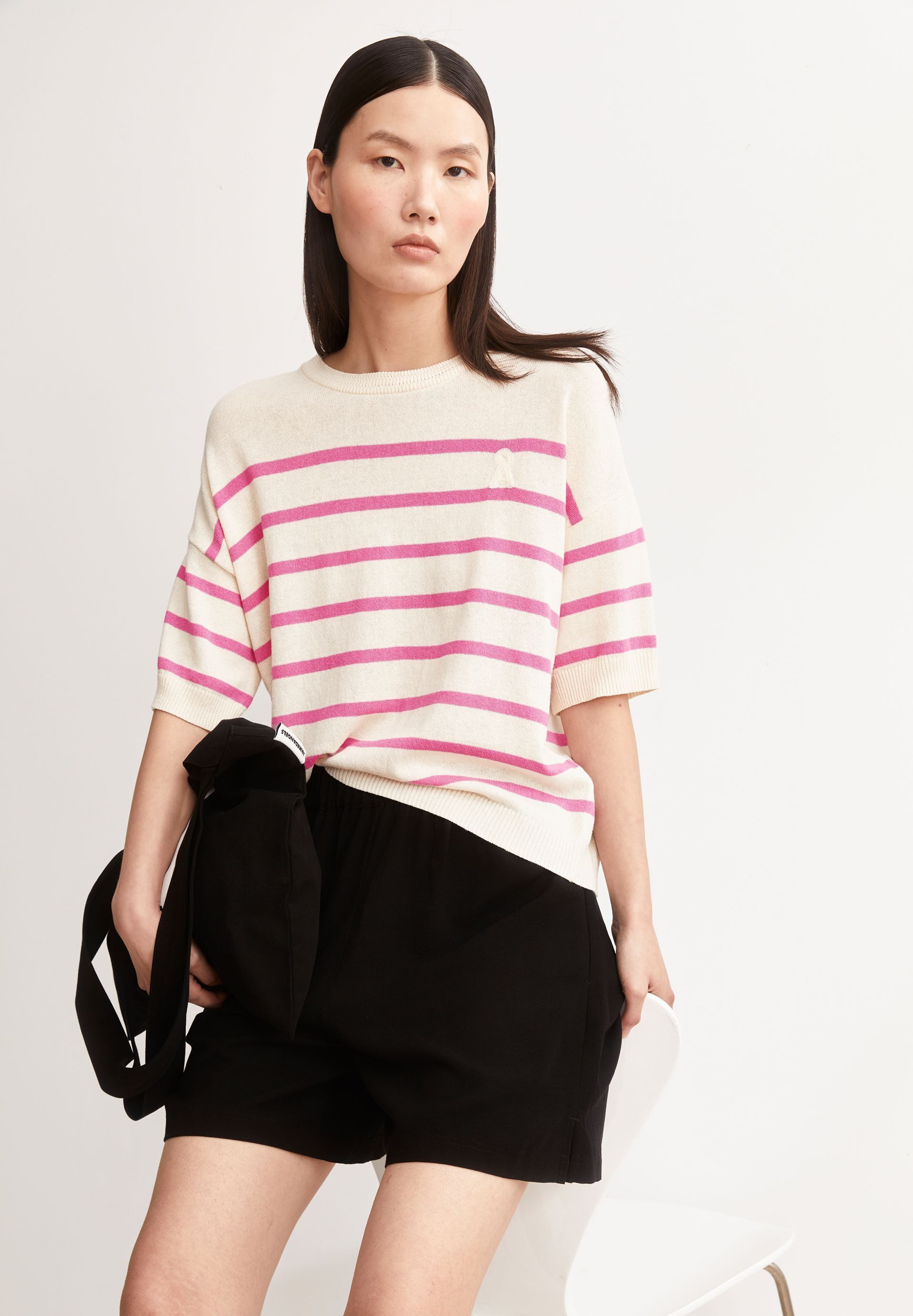 Armedangels T-Shirt STRIPE Strickshirt aus Leinen-Mix Relaxed Fit – Bild 5 von 5