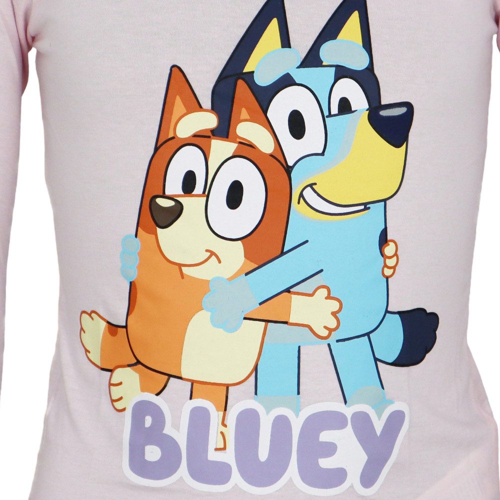 Bluey Langarmshirt Bluey Bingo Kinder Mädchen Langarmshirt langarm Shirt Gr. 92 bis 116, 100% Baumwolle