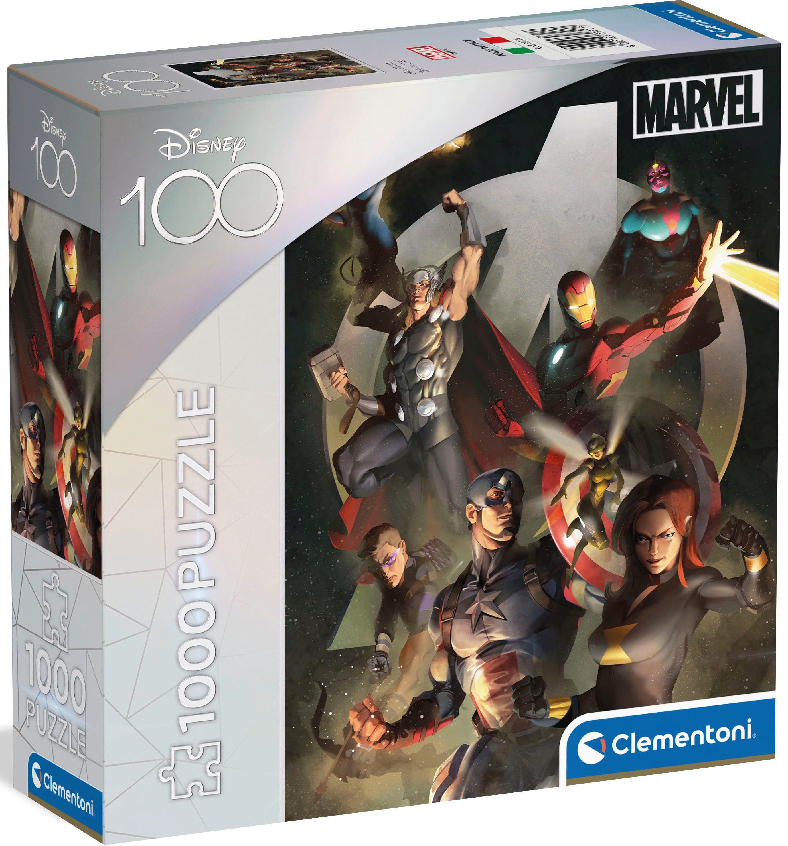 Clementoni® Puzzle Disney 100 Jahre Marvel, 1000 Puzzleteile, Made in Europe; FSC® - schützt Wald - weltweit