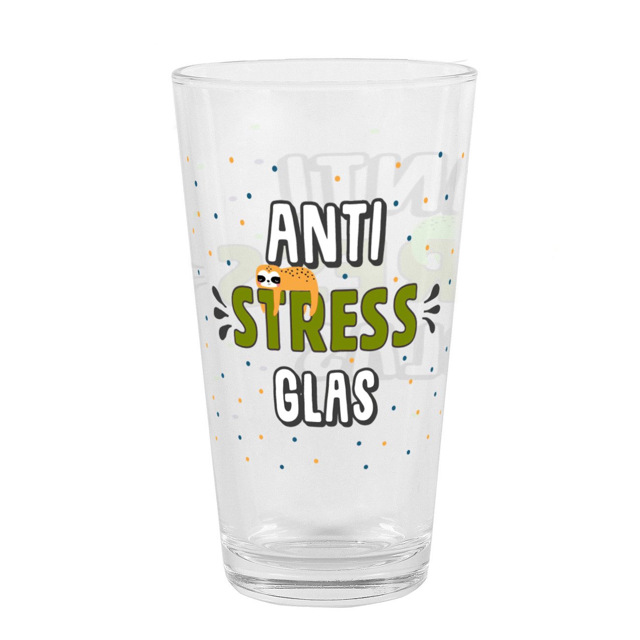 Herz & Heim Glas "Anti-Stress" - Trinkglas als Geschenk für Freunde & Kollegen, Glas, Marke Leonardo
