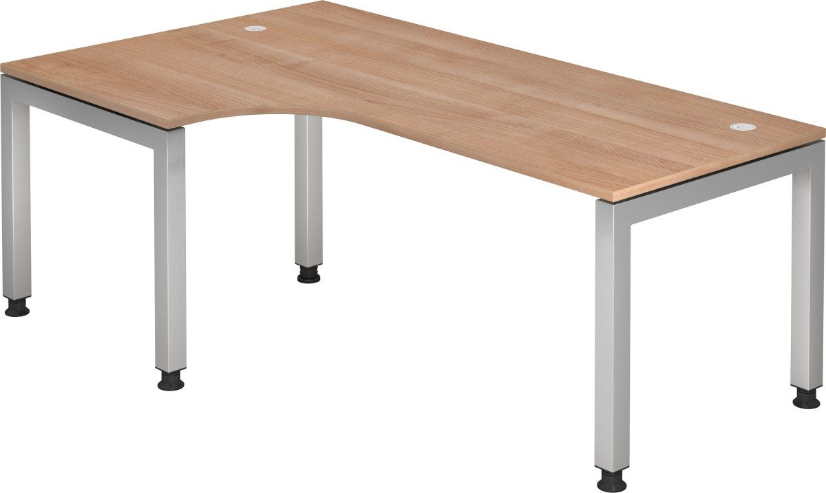 Schreibtisch Schreibtisch 200x120cm 90 Grad Nussbaum