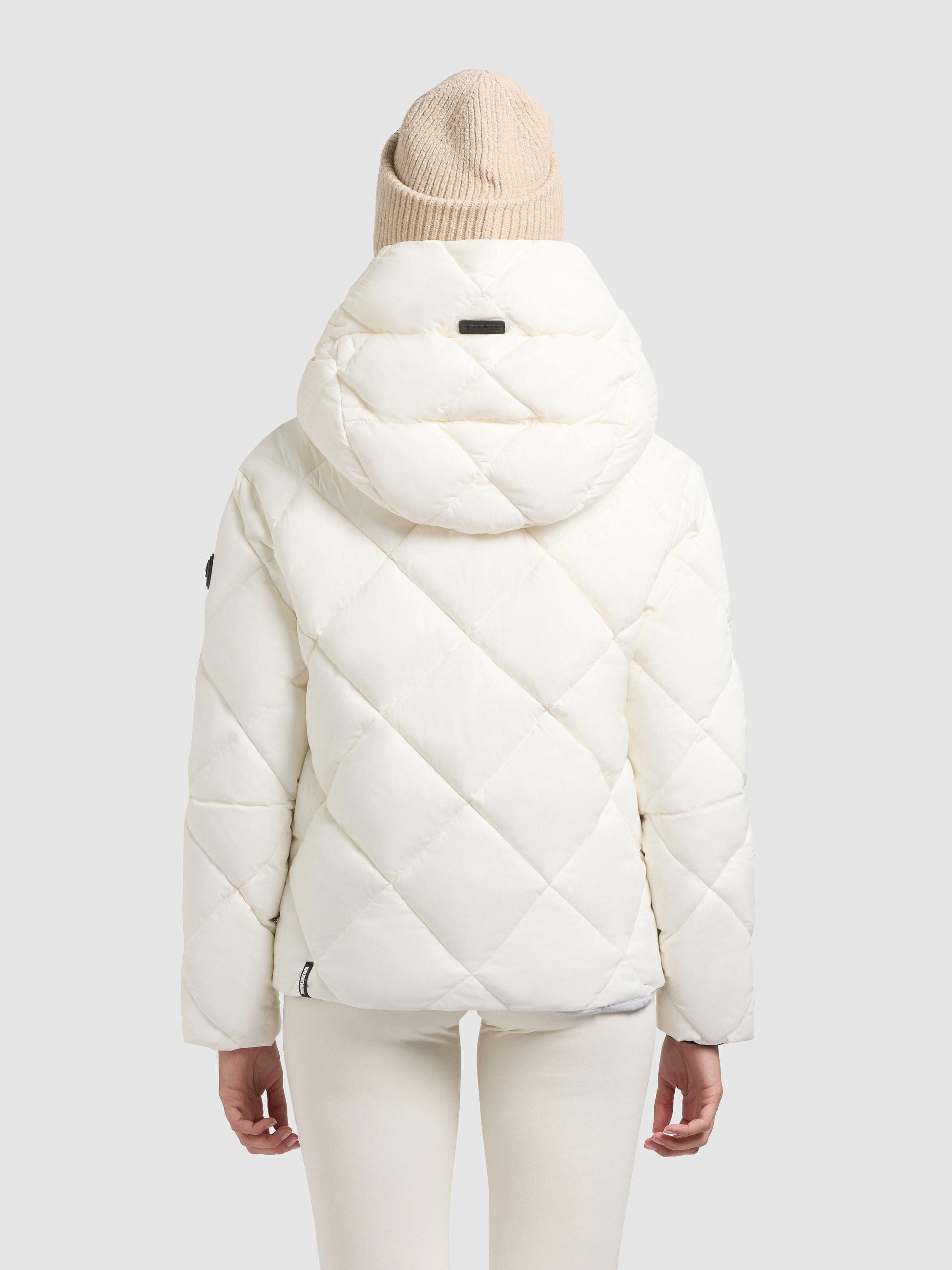 khujo Steppjacke Lilian Damen Winterjacke mit Karo-Steppung