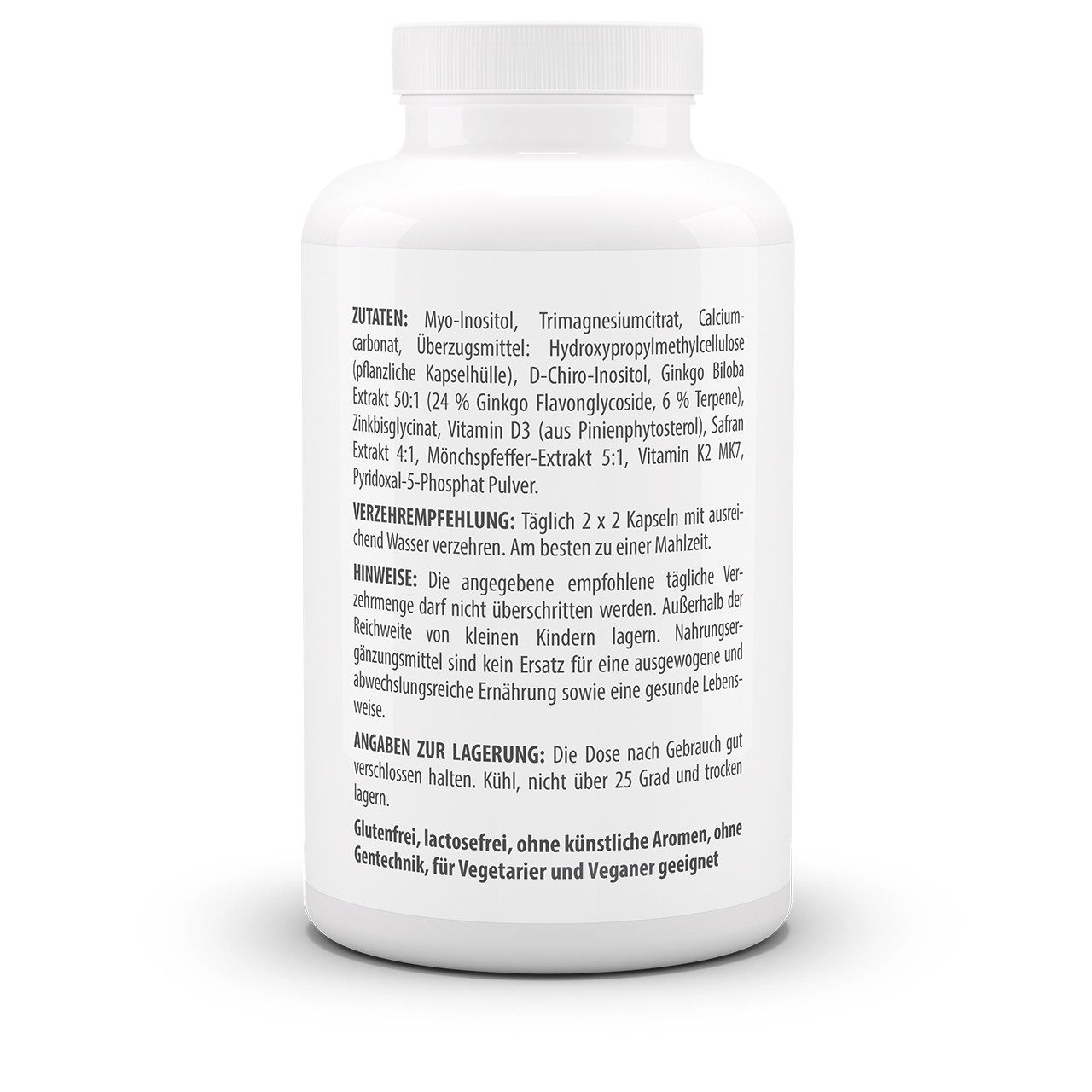 vitaworld Inositol Komplex - Myo+D-Chiro-Inositol plus Mönchspfeffer Kapseln, 180 St., 171.3 g