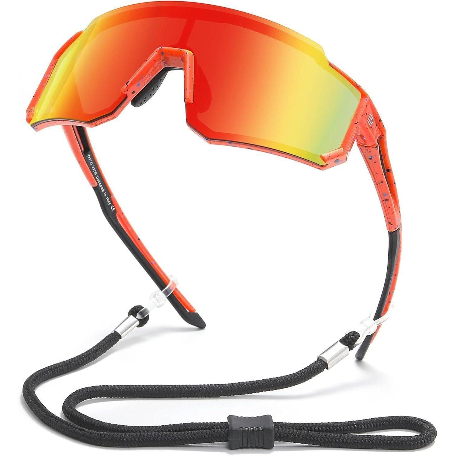 LuxusKollektion Fahrradbrille Sonnenbrille Jugend Radfahren orange blau DK310