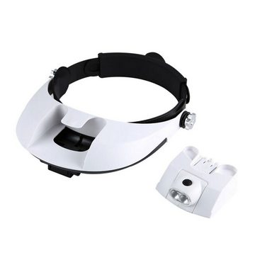 yozhiqu Kopfbandlupe Leselupe für ältere Menschen , 5fache Vergrößerung einstellbar, 1-tlg., Mit LED-Licht, kann anstelle von Presbyopen verwendet werden