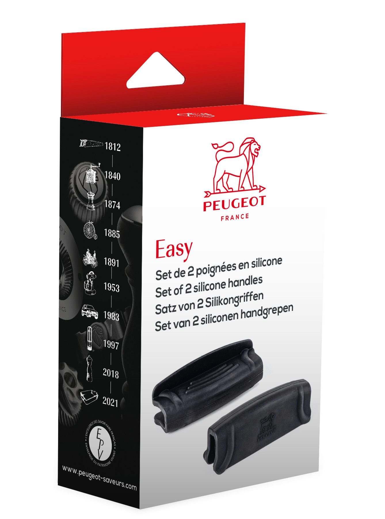 PEUGEOT Auflaufform 2er Set Silikongriffe EASY Für Auflaufformen Topflappen Hitzebeständig, Silikon
