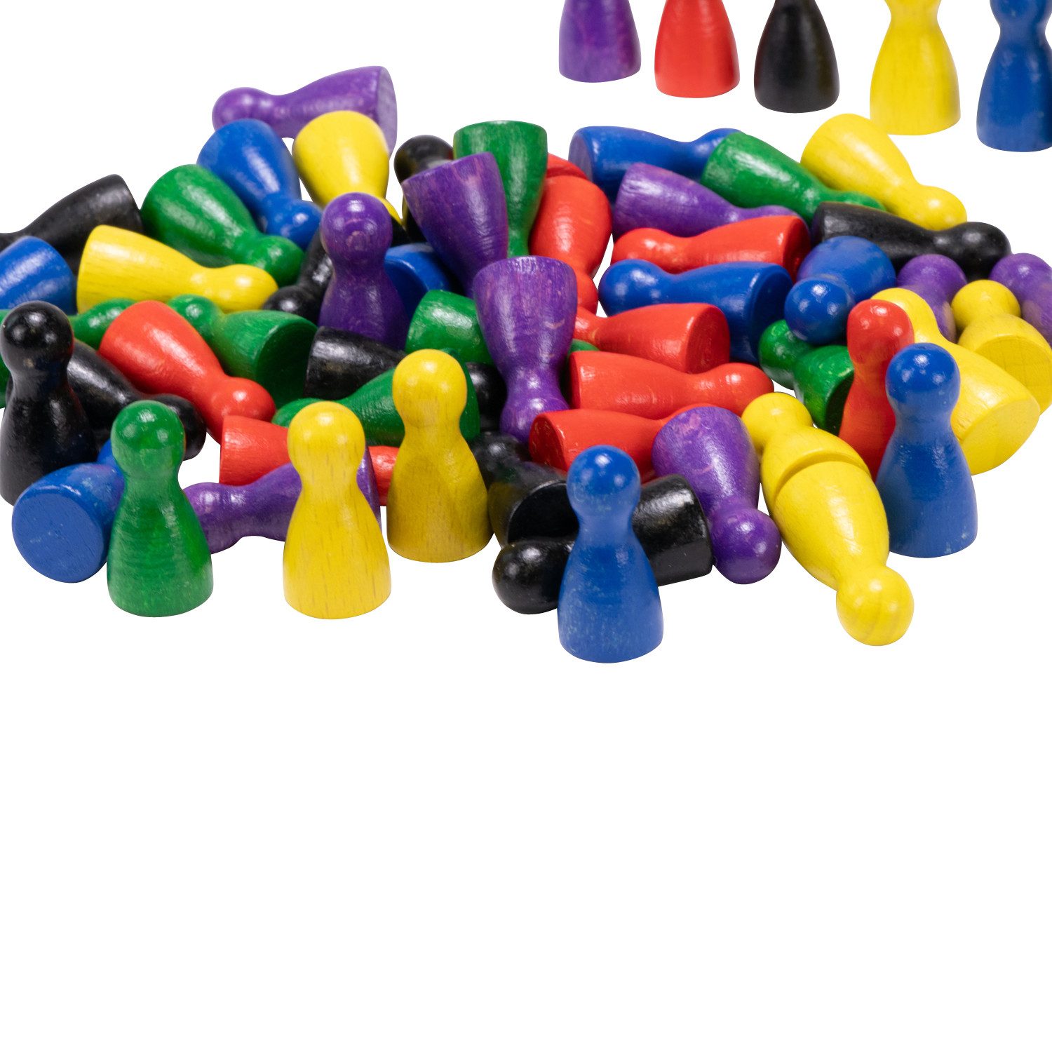 GICO Spielesammlung 60 Halmakegel 24x12 Spielkegel aus Holz, bunt sortiert -2132
