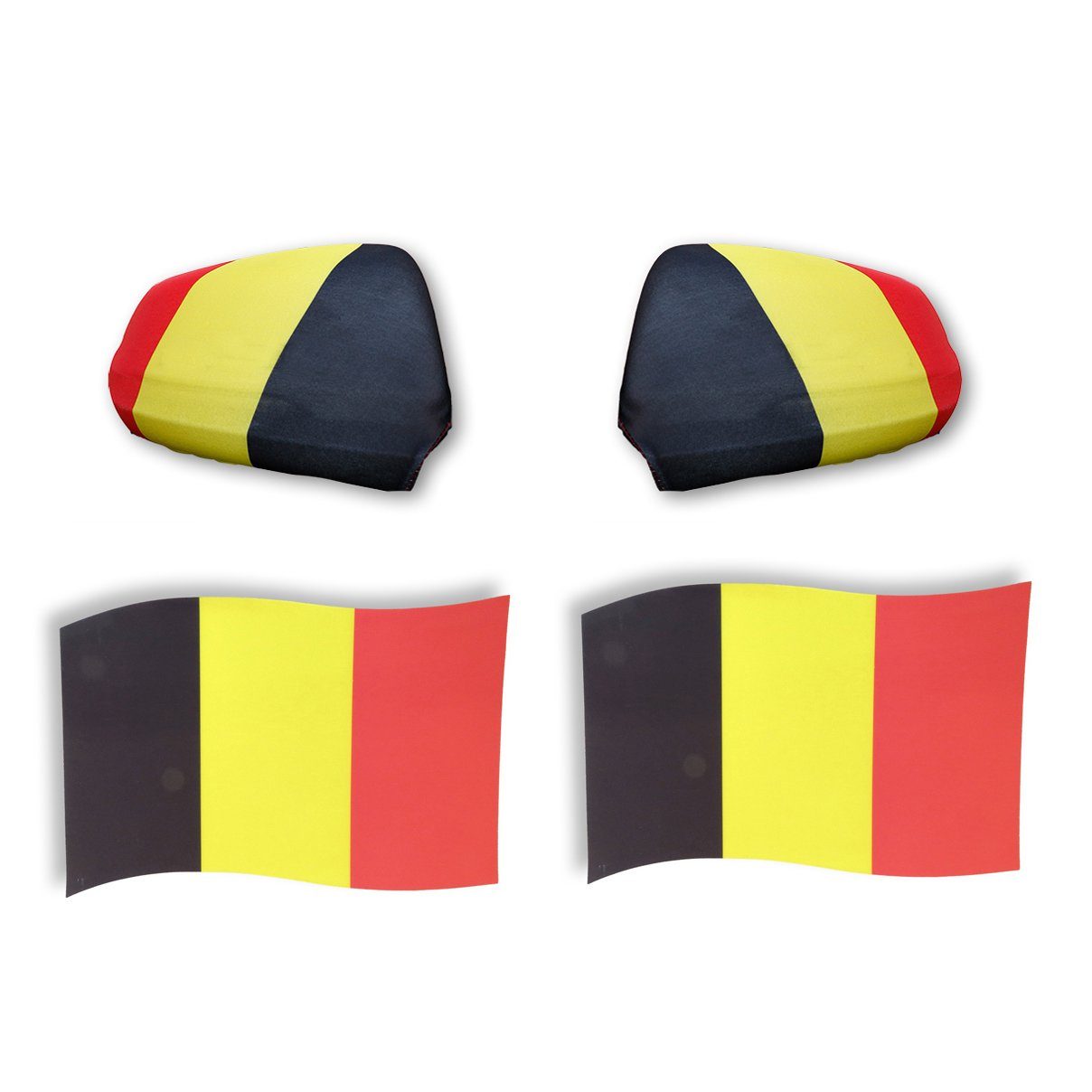 Sonia Originelli Fahne Fan-Paket Belgien Belgium Auto Magnete Fahren Fußball, Magnete: 3D-Effekt
