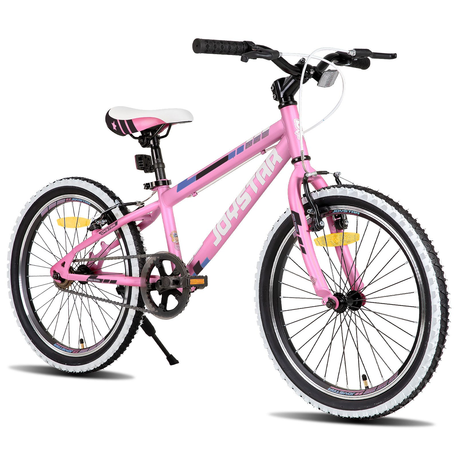 JOYSTAR Kinderfahrrad 20/24 Zoll Kinder‑Mountainbike 5‑16J, Hardtail Geländefahrrad, Hardtail Mountainbike für Kinder mit 1-Gang, Doppel-V-Bremse