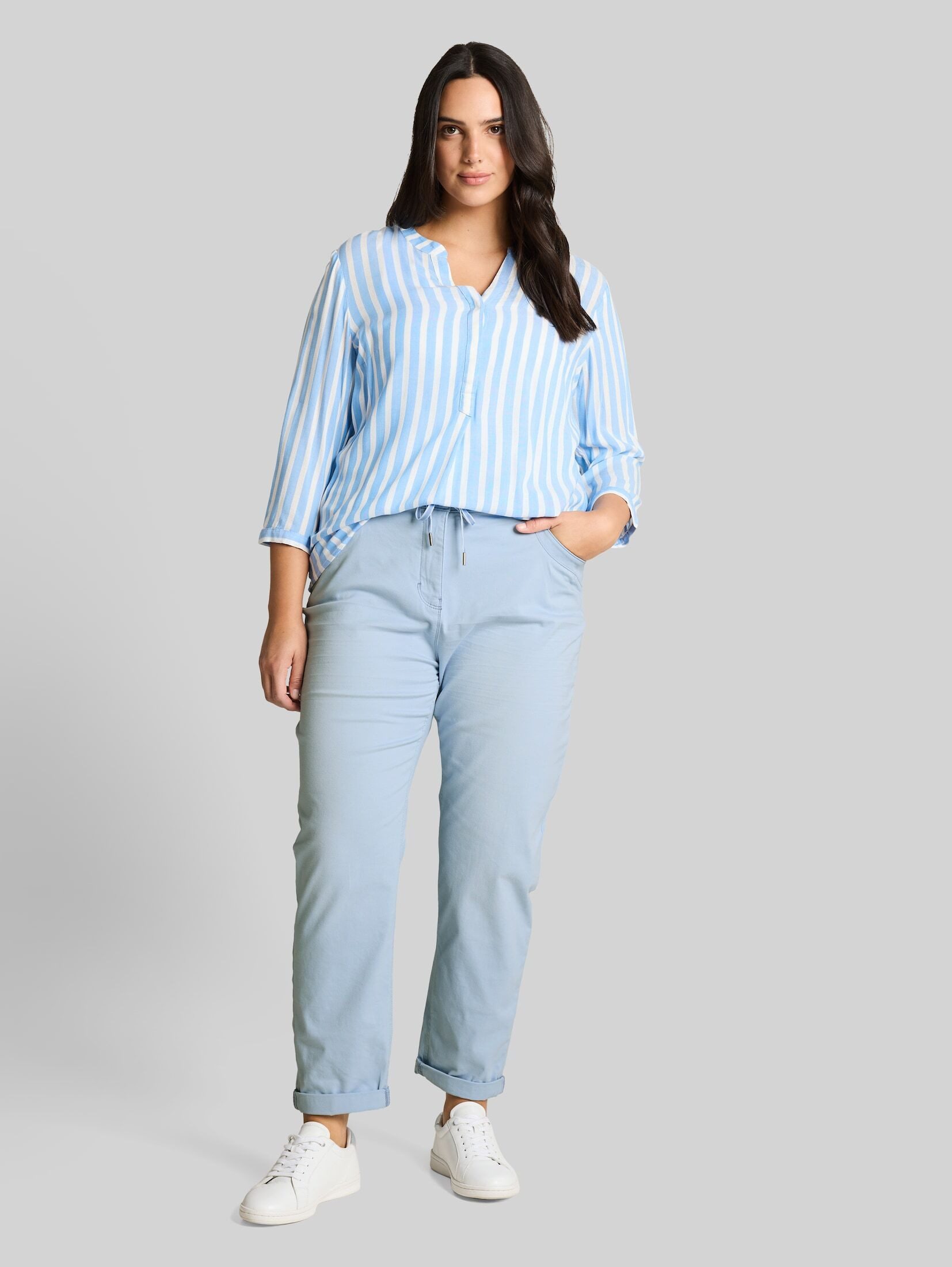 TOM TAILOR PLUS 7/8-Hose Hosen & Chino Plus Size - Cropped Slim Hose