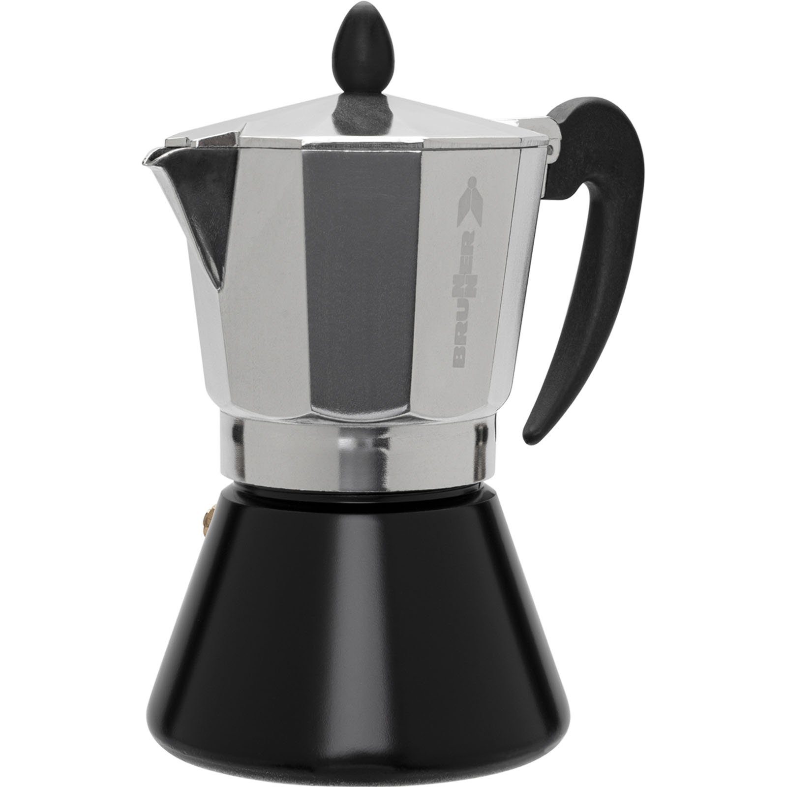 Mc BRUNNER Moka, Permanentfilter Percolator Kanne Induktion Espresso Kocher Kaffee Aluminium/Stahl, Espressokocher