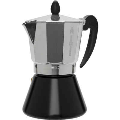 BRUNNER Permanentfilter Espressokocher Percolator Mc Moka, Aluminium/Stahl, Kaffee Kocher Espresso Kanne Induktion