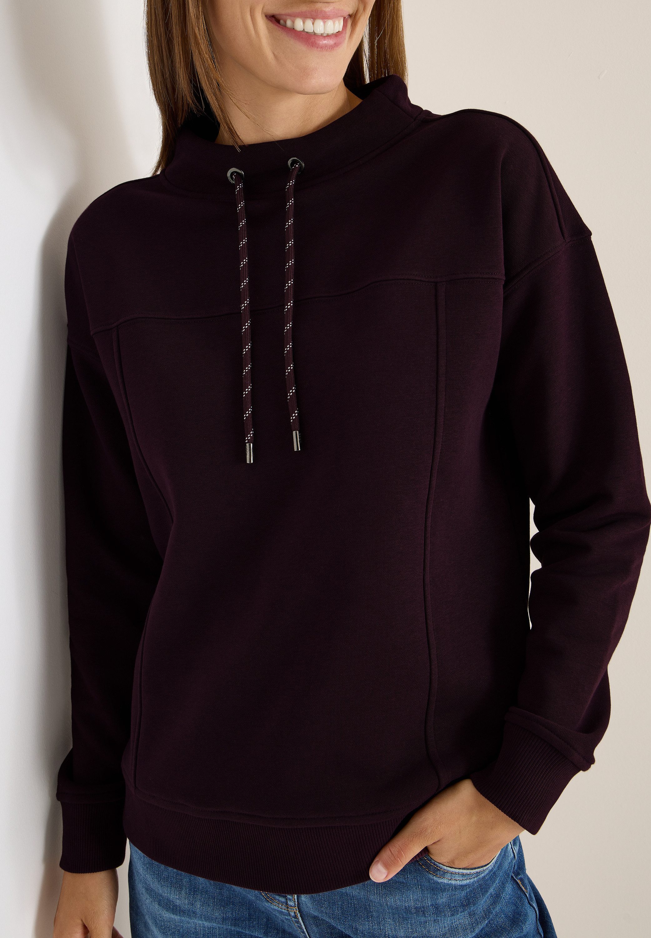 CECIL Sweater mit Stehkragen mit Tunnelzug günstig online kaufen