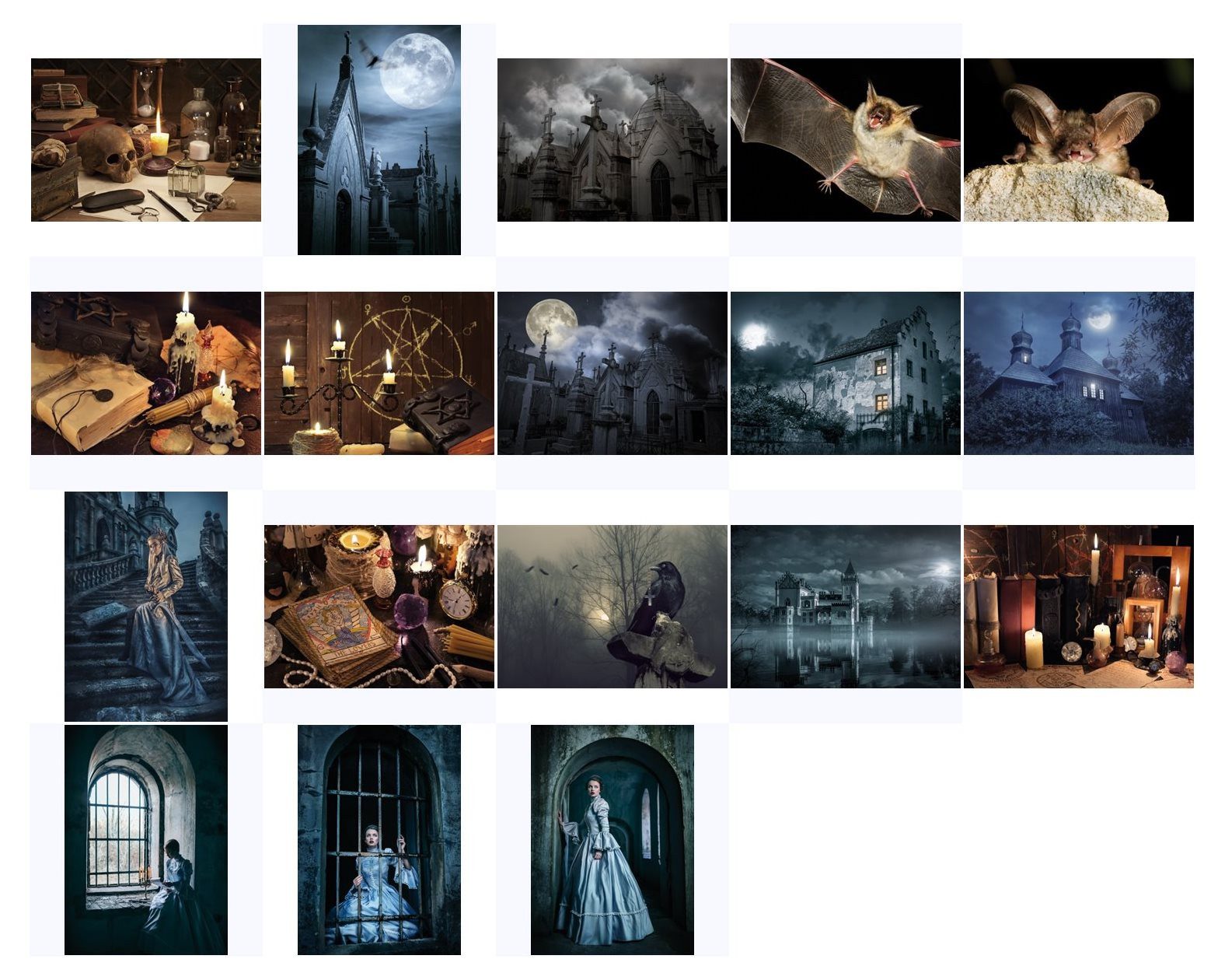 postkarten-universum.de Postkarte "Mystic and Gothic: Komplett-Set "Mystic and Gothic""