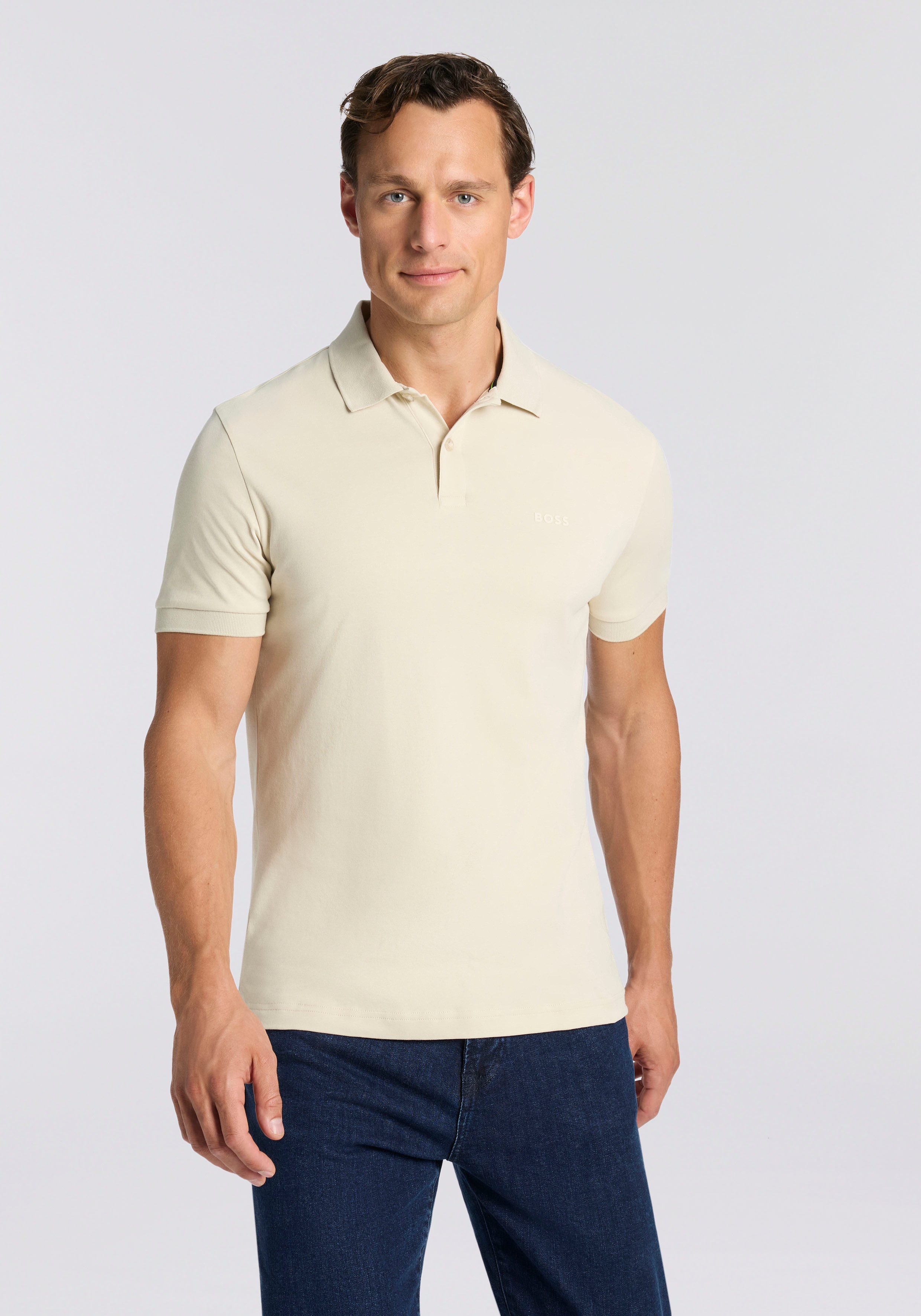 BOSS GREEN Poloshirt Pio mit Knöpfen, regular fit, toniges Logo günstig online kaufen