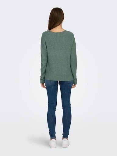 ONLY V-Ausschnitt-Pullover ONLCAMILLA V-NECK L/S PULLOVER KNT NOOS Materialmix, regular fit