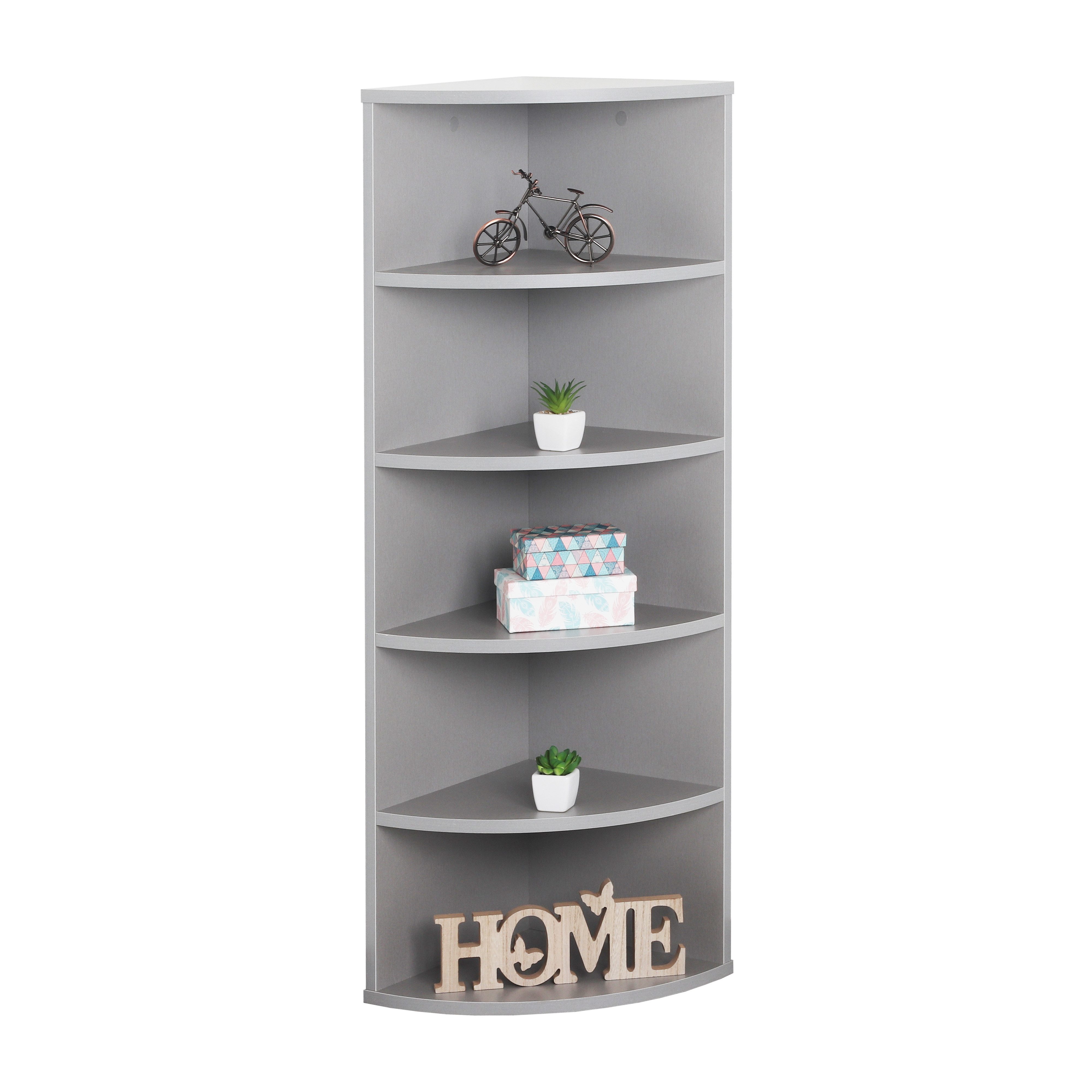 RICOO Eckregal WM059-PL, 1-tlg., Standregal Ecke Wandregal Wandboard CD Regal Bücherregal Dekoregal