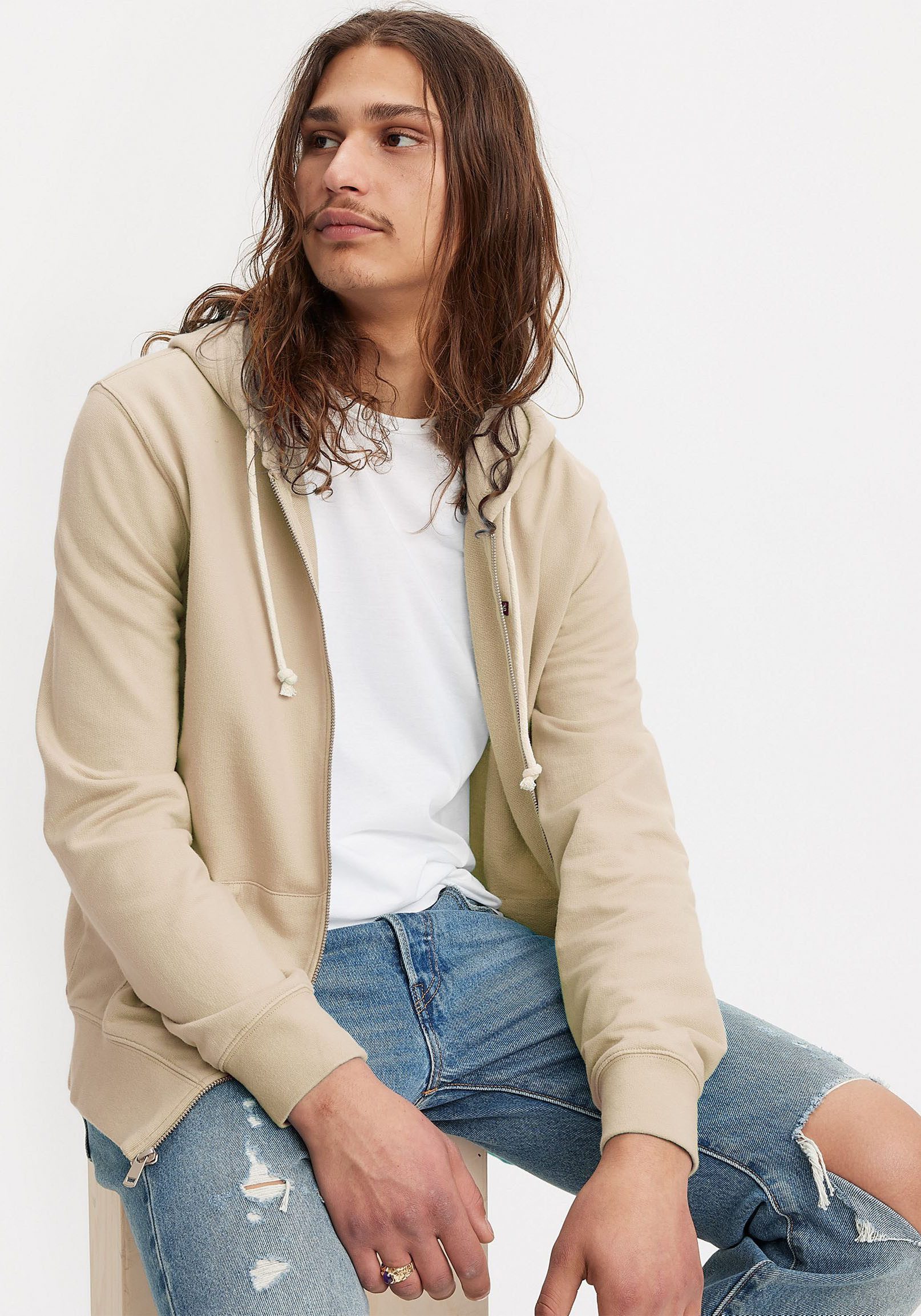 Levi's® Kapuzensweatjacke NEW ORIGINAL ZIP UP mit Logo-Stickerei und Kängur günstig online kaufen