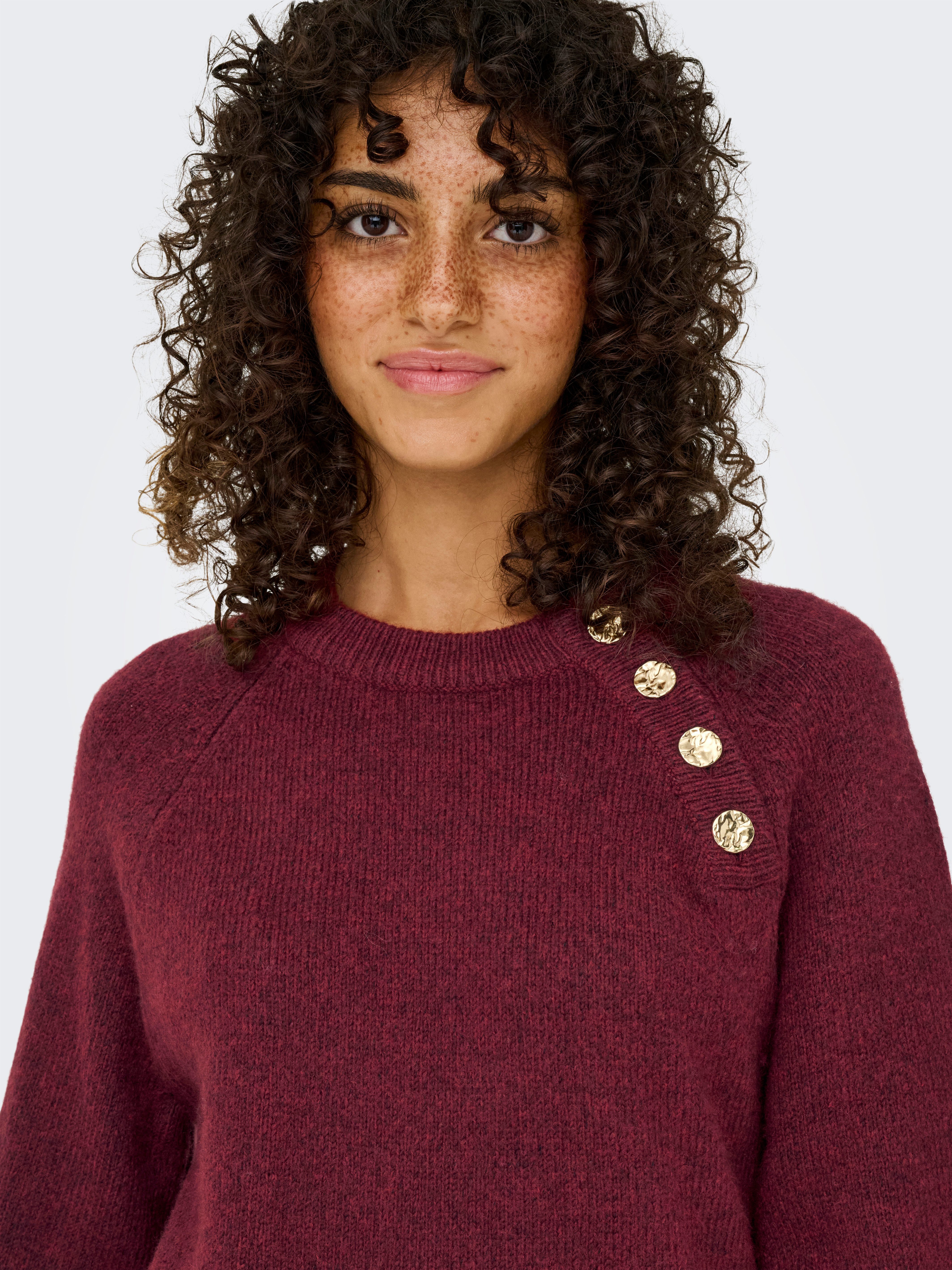 ONLY Strickkleid ONLEMMA LIFE LS BUTTON ONEC DRESS CC KNT mit Zierknöpfen