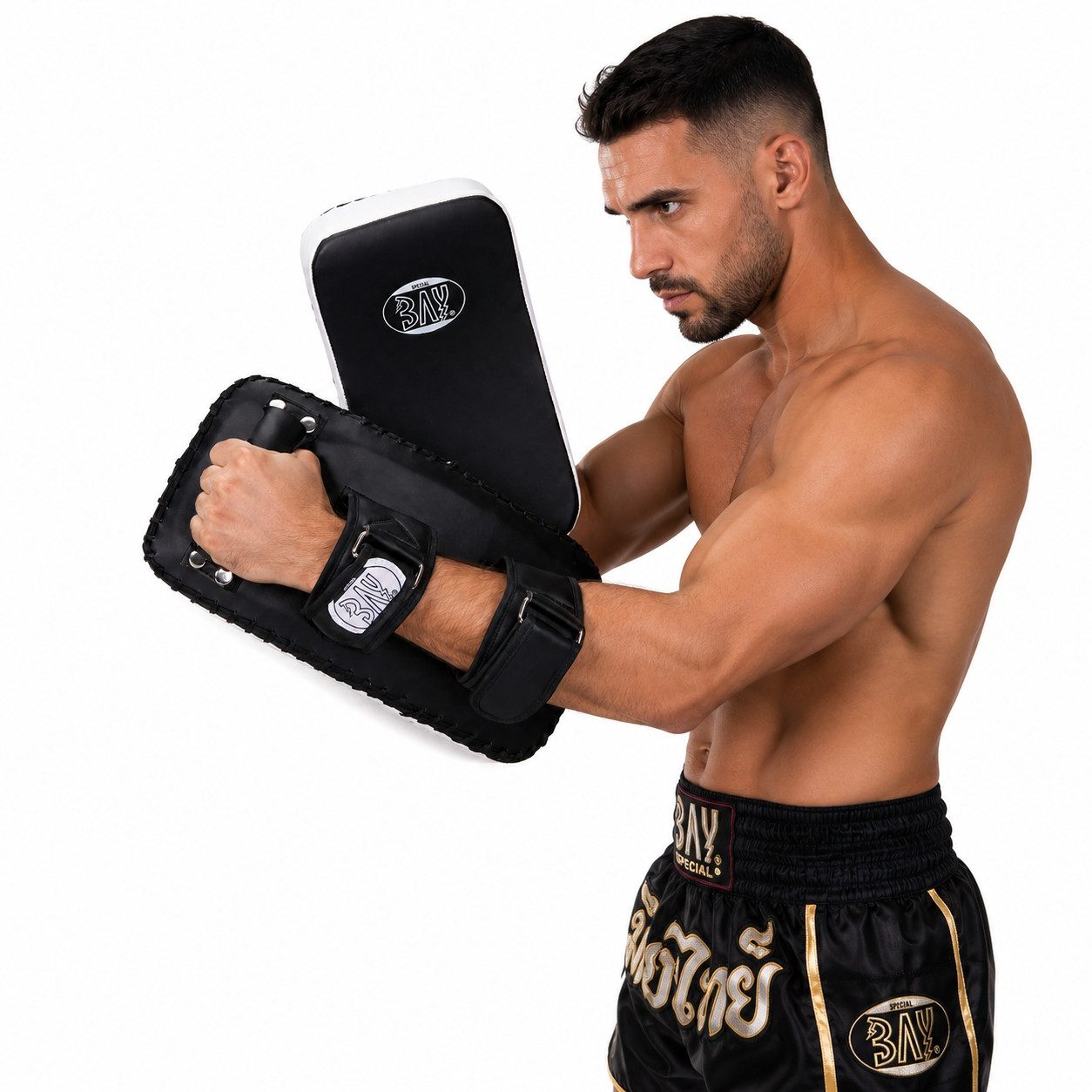 BAY-Sports Pratze Pratze Compact Armpratze Schlagpolster Schlagkissen, MMA Thaiboxen Kickboxen Krav Maga