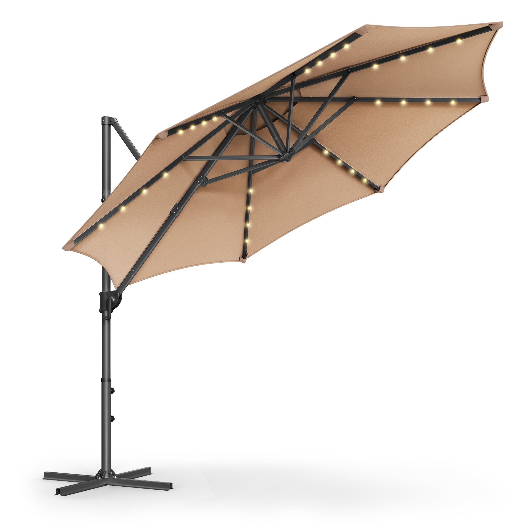 SONGMICS Sonnenschirm, Ampelschirm, ∅300cm, mit/ohne 28 günstig online kaufen