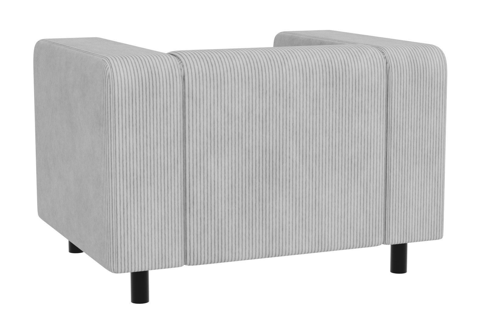 S-Style Möbel Sessel Gustav aus Cord-Stoff mit bequemem Sitz (Sessel x 1), mit Wellenfederung – Bild 5 von 5