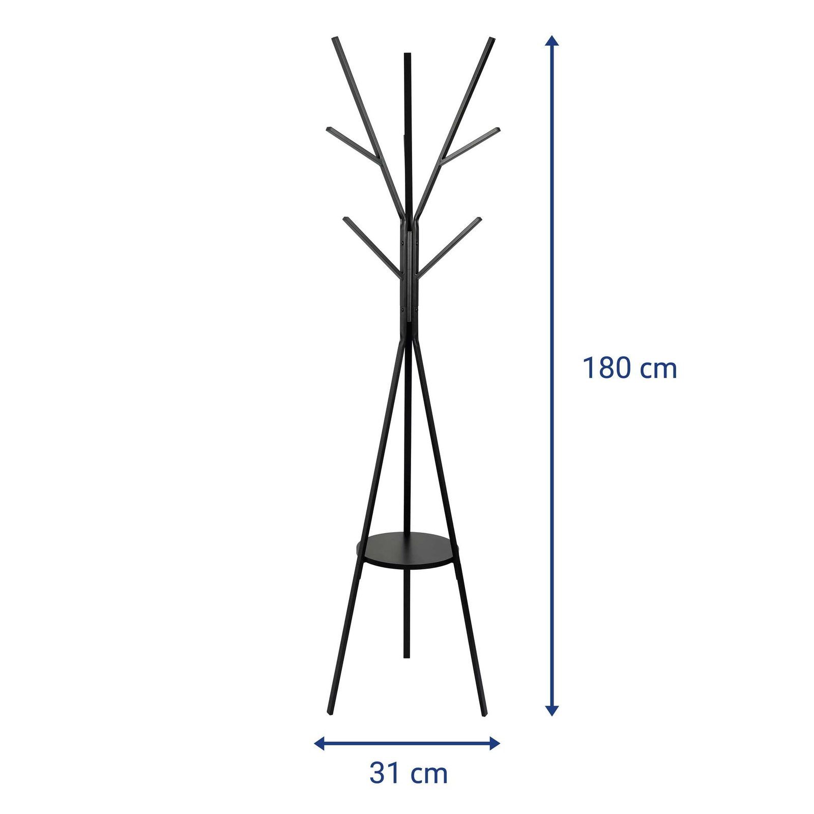 MAUL Garderobenständer MAUL Garderobe MAULavalon Dreibein 180 cm schwarz