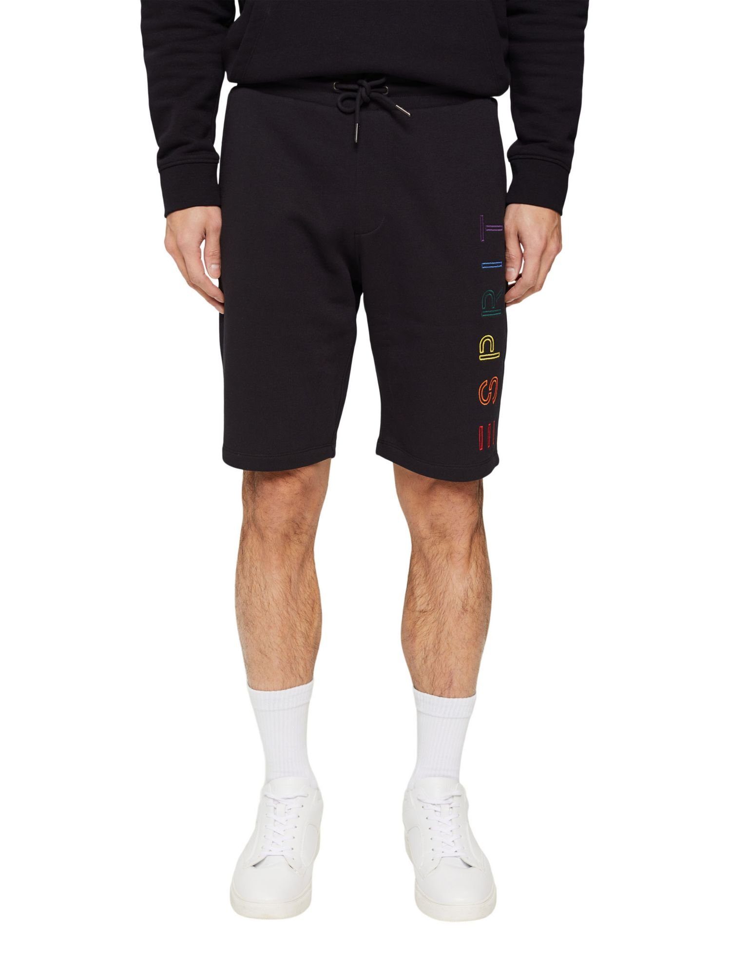 (1-tlg) Esprit Sweat-Shorts Shorts BLACK Baumwoll-Mix aus