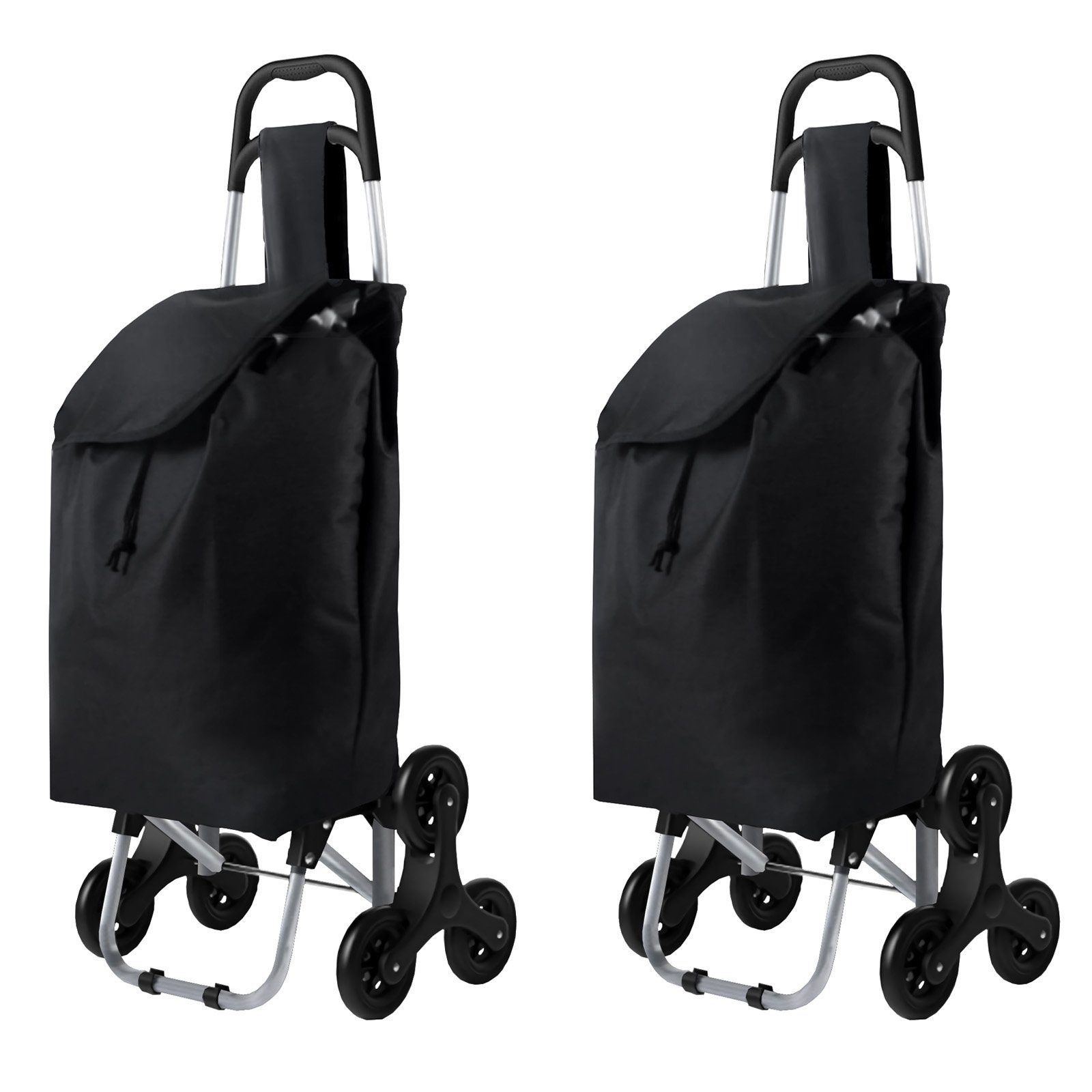 Einkaufstrolley 2er Set Treppensteiger Klappbarer Einkaufswagen Einkaufstasche Trolley