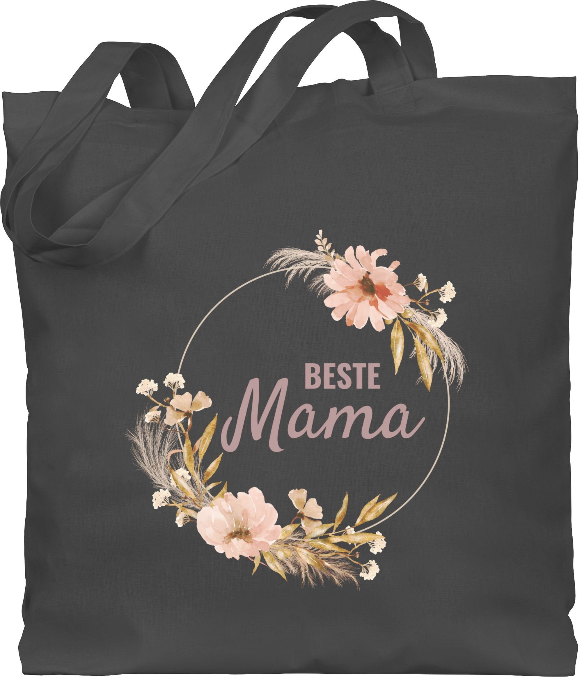 Shirtracer Umhängetasche Beste Mama Geschenk Mutti, Muttertagsgeschenk 1 Dunkelgrau