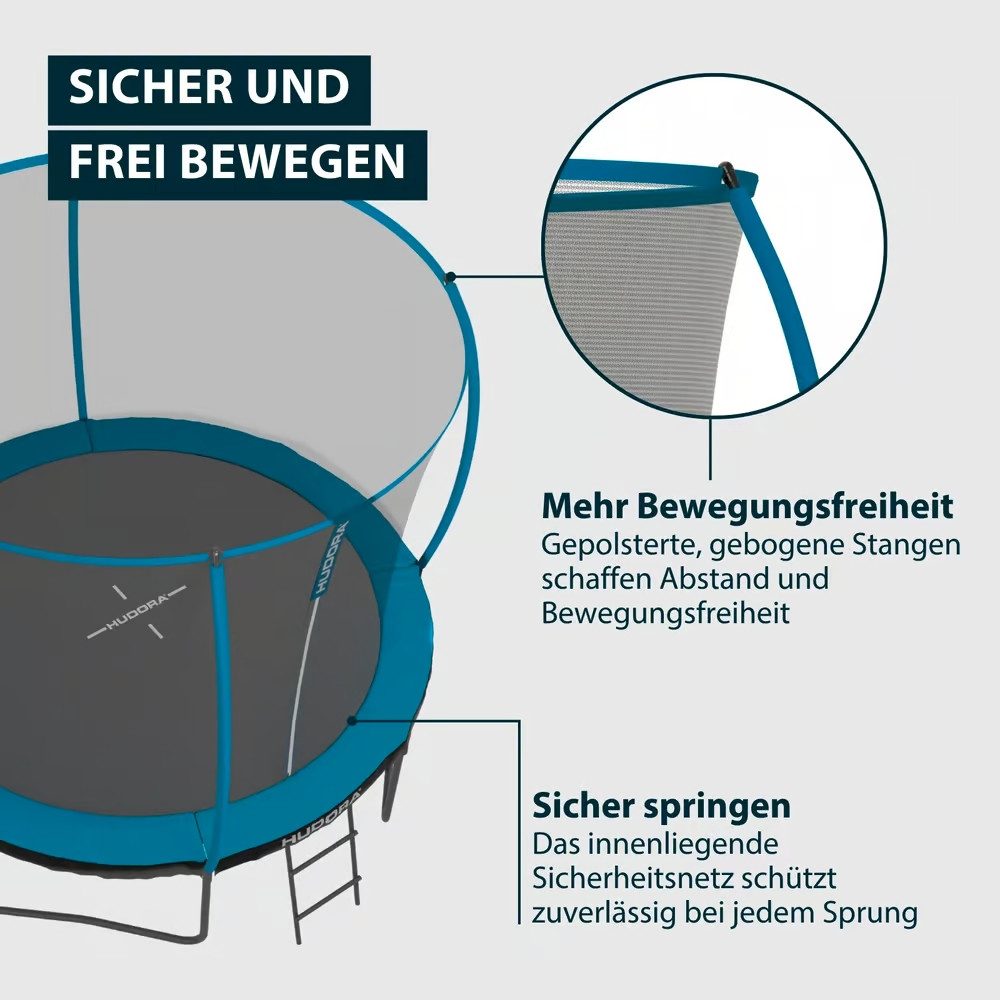 Hudora Gartentrampolin HUDORA Trampolin Up 300, blue, Ø 300 cm