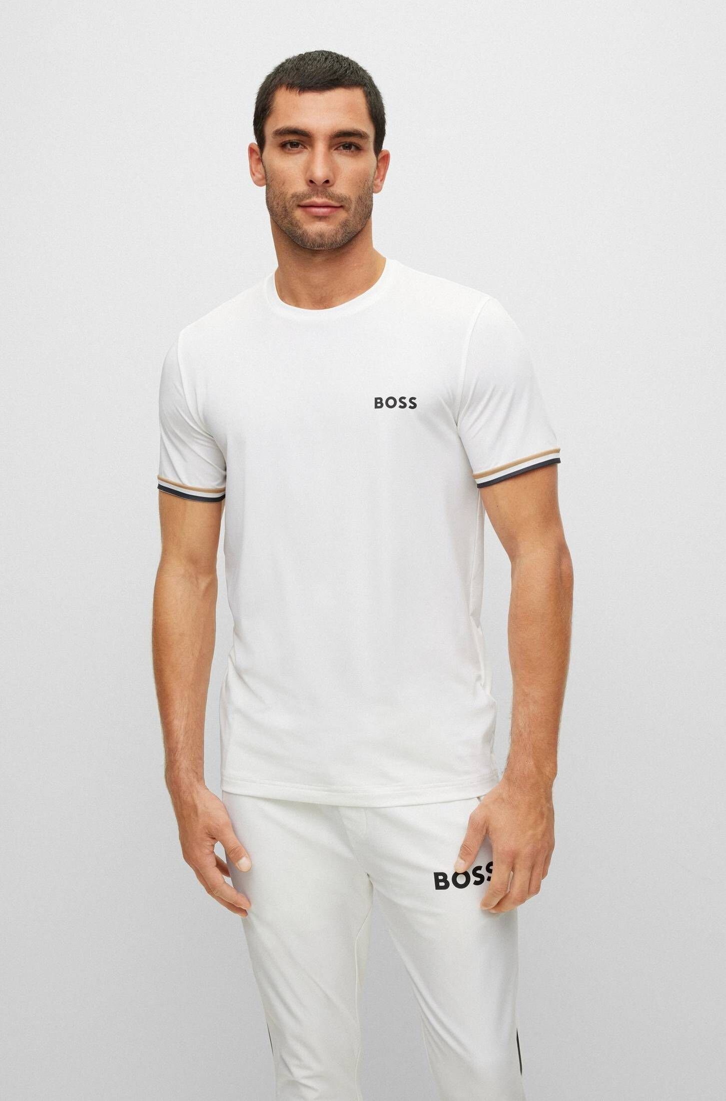 (10) T-Shirt BOSS MB weiss T-Shirt 2 (1-tlg) Herren TEE