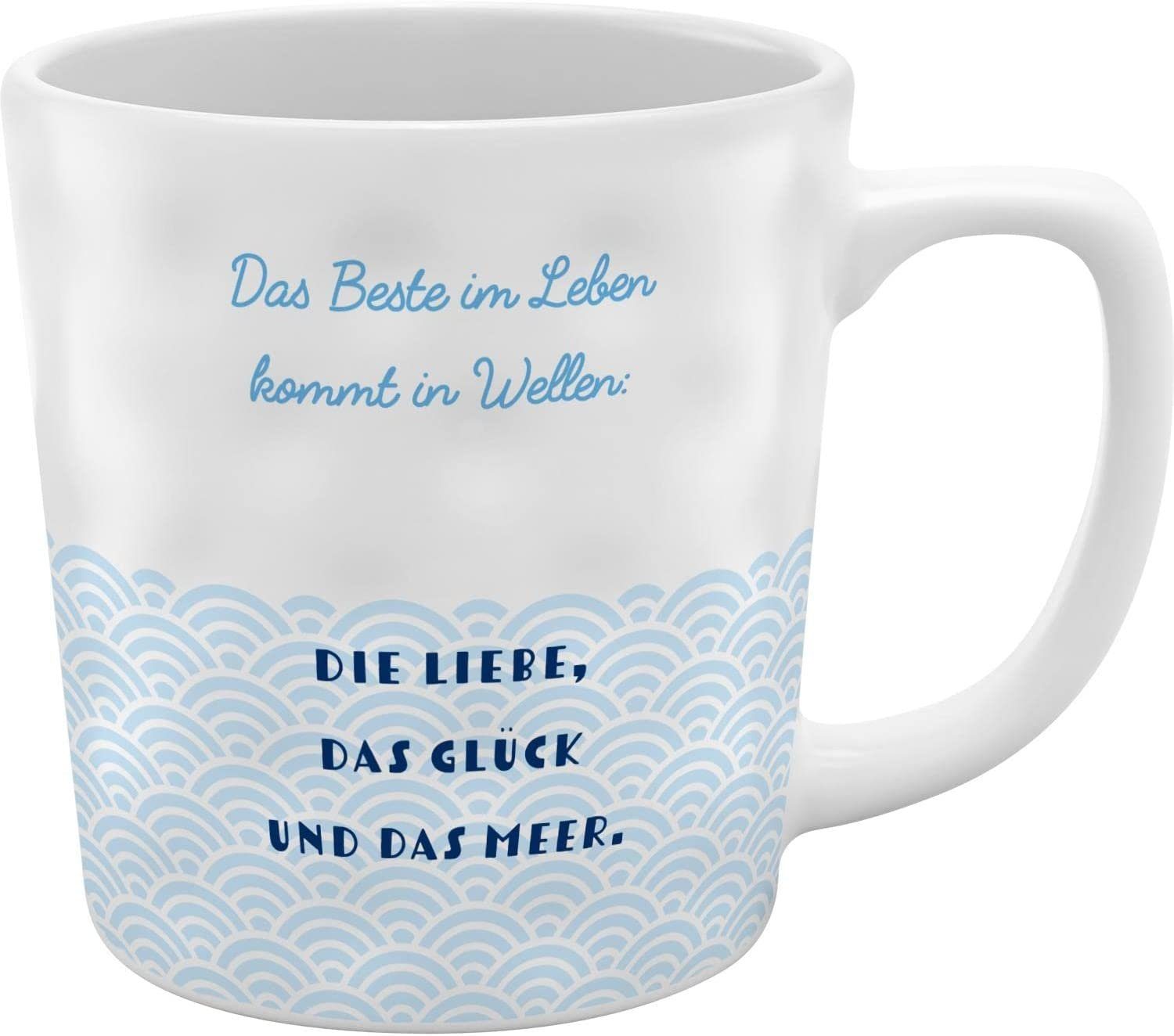 Sheepworld Tasse Tasse Kaffeetasse Teetasse 37cl Sheepworld GRUSS & CO Struktur Wellen, Material: Steinzeug