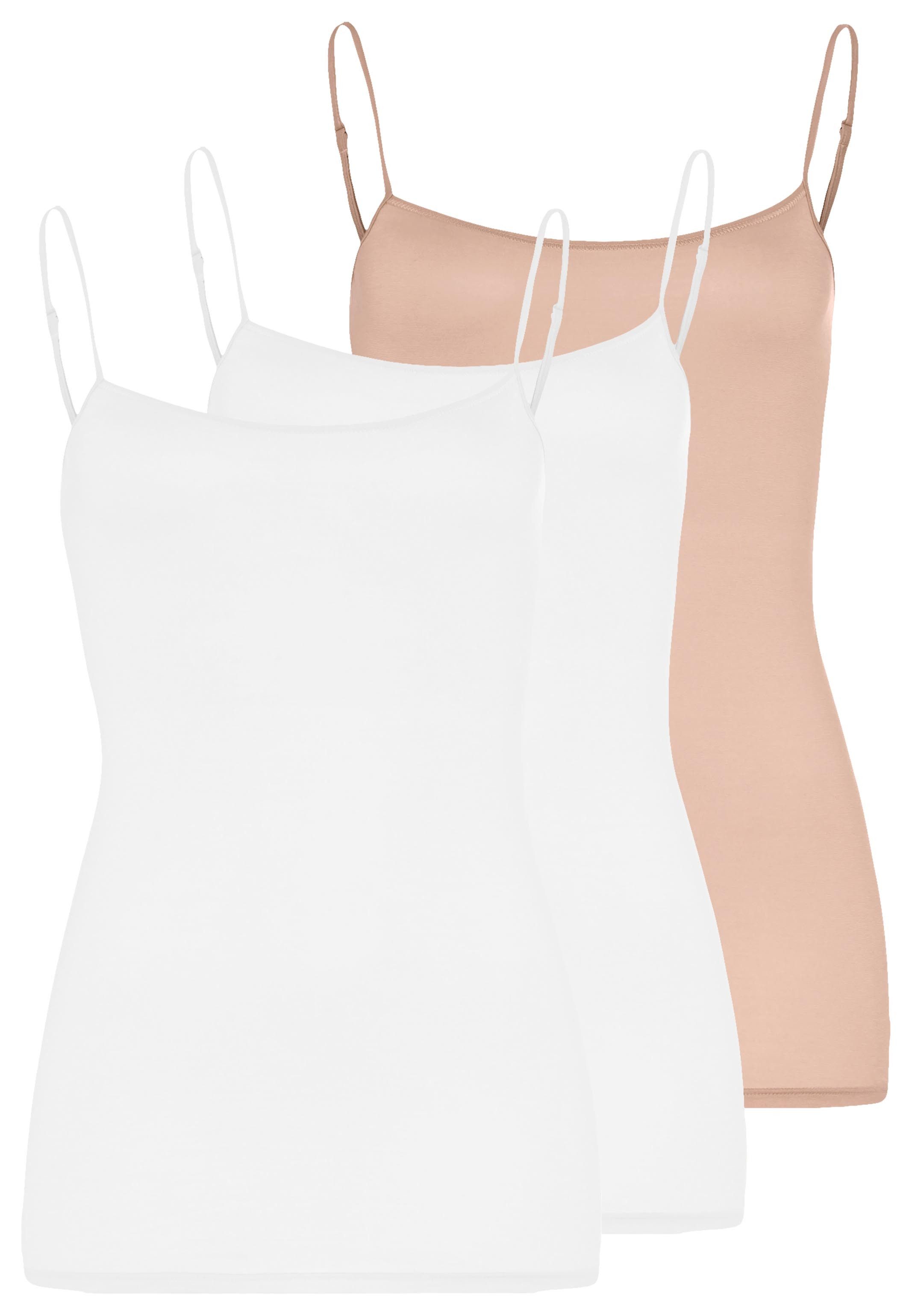 Hanro Unterhemd 3er Pack Ultralight (Spar-Set, 3-St) Spaghetti Top - Baumwolle - Atmungsaktiv