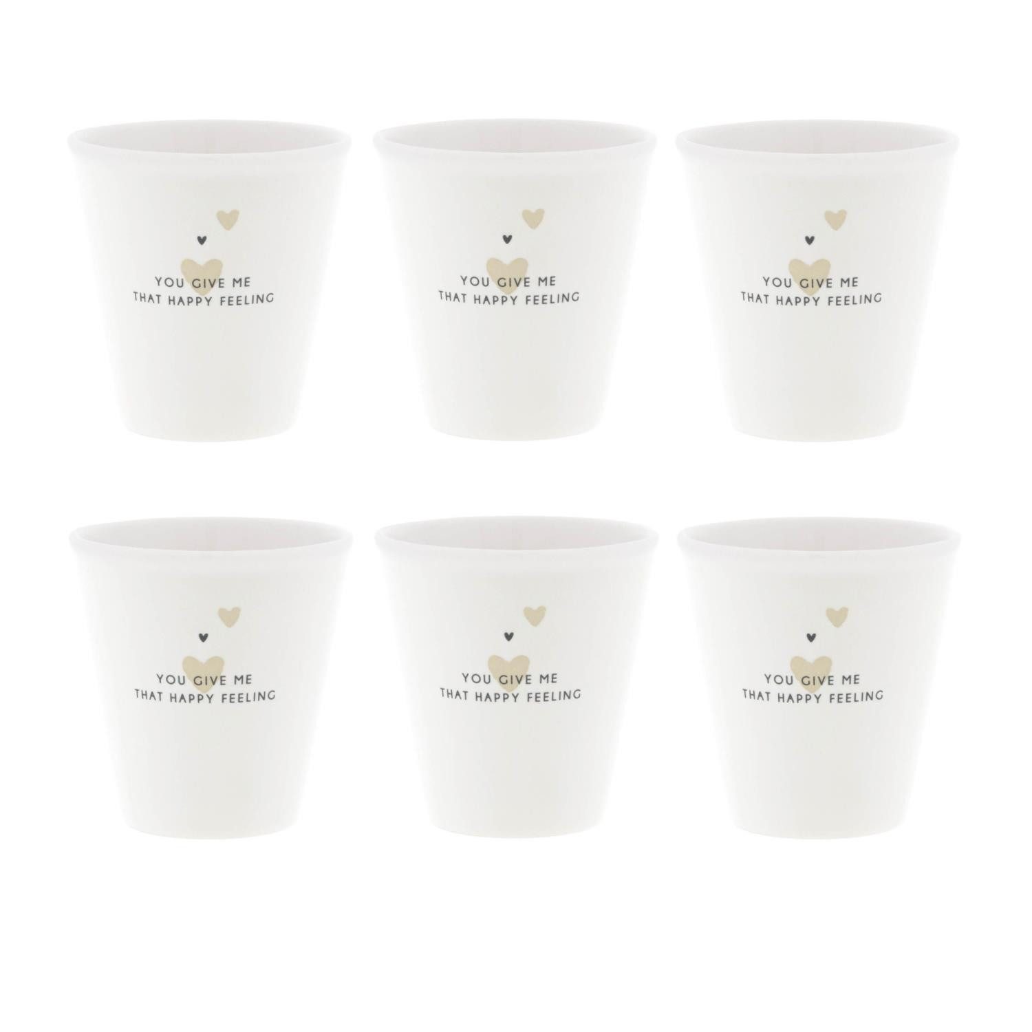 Tasse Weiß, Durchmesser 6 cm