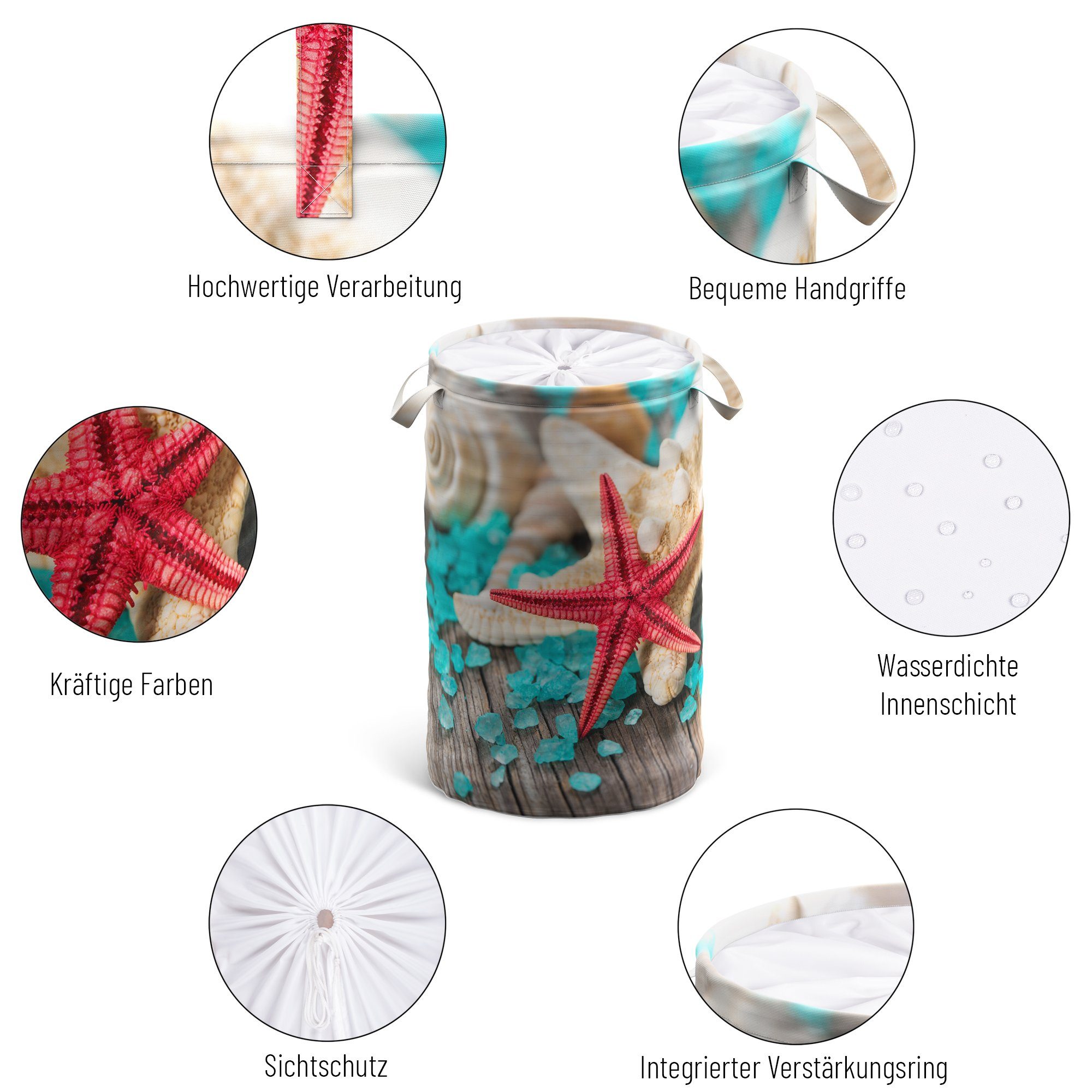 Sanilo Wäschekorb Bath Salt, 60 Liter, faltbar, mit Sichtschutz und Griffen, kräftige Farben