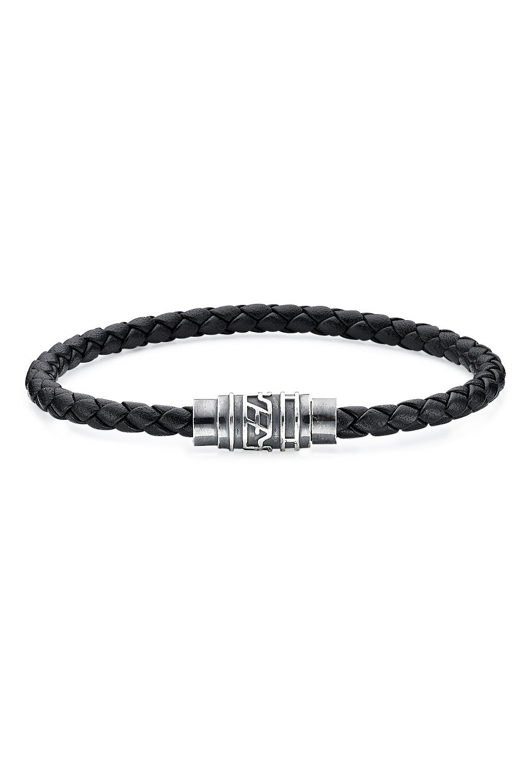 HECHTER PARIS Armband Schmuck Geschenk Silber 925 Armschmuck Lederband used look, zu Hoodie, Shirt, Jeans, Sneaker! Anlass Geburtstag Weihnachten | Armbänder