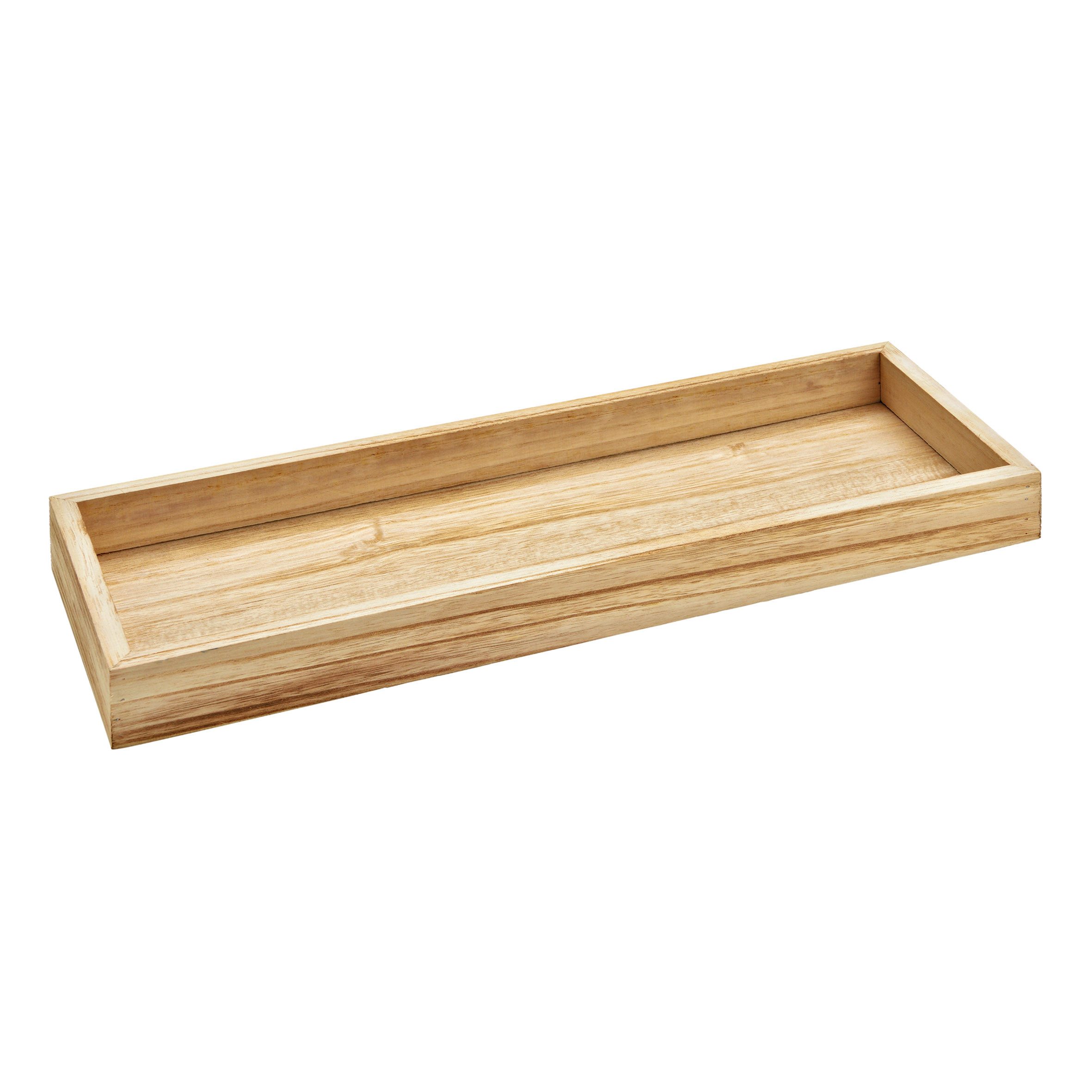 Tablett Holz Deko Schale eckig - 40 x 14 cm