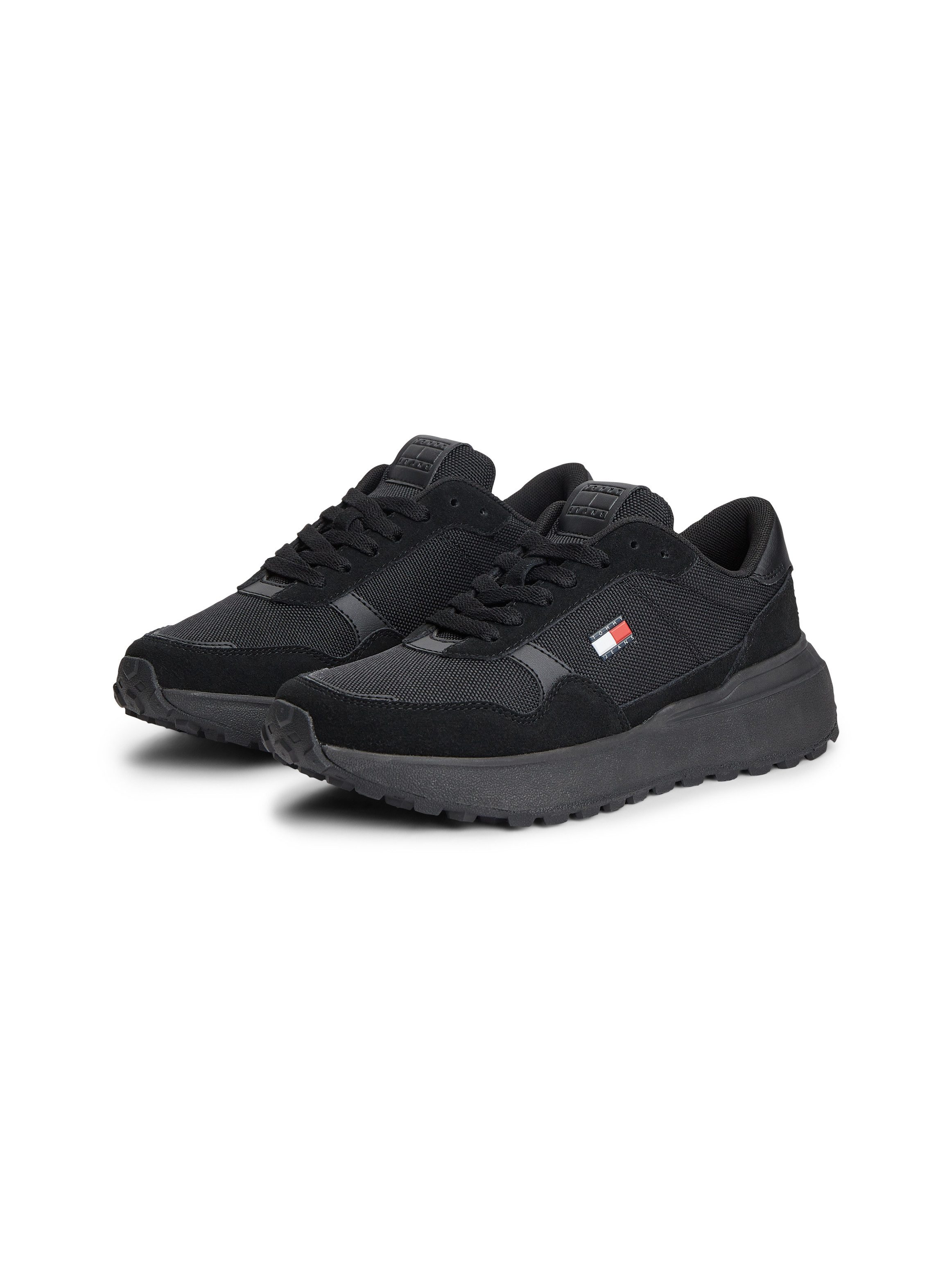 Tommy Jeans MODERN RUNNER MIX Keilsneaker Freizeitschuh, Halbschuh, Schnürschuh mit seitlichem Logo
