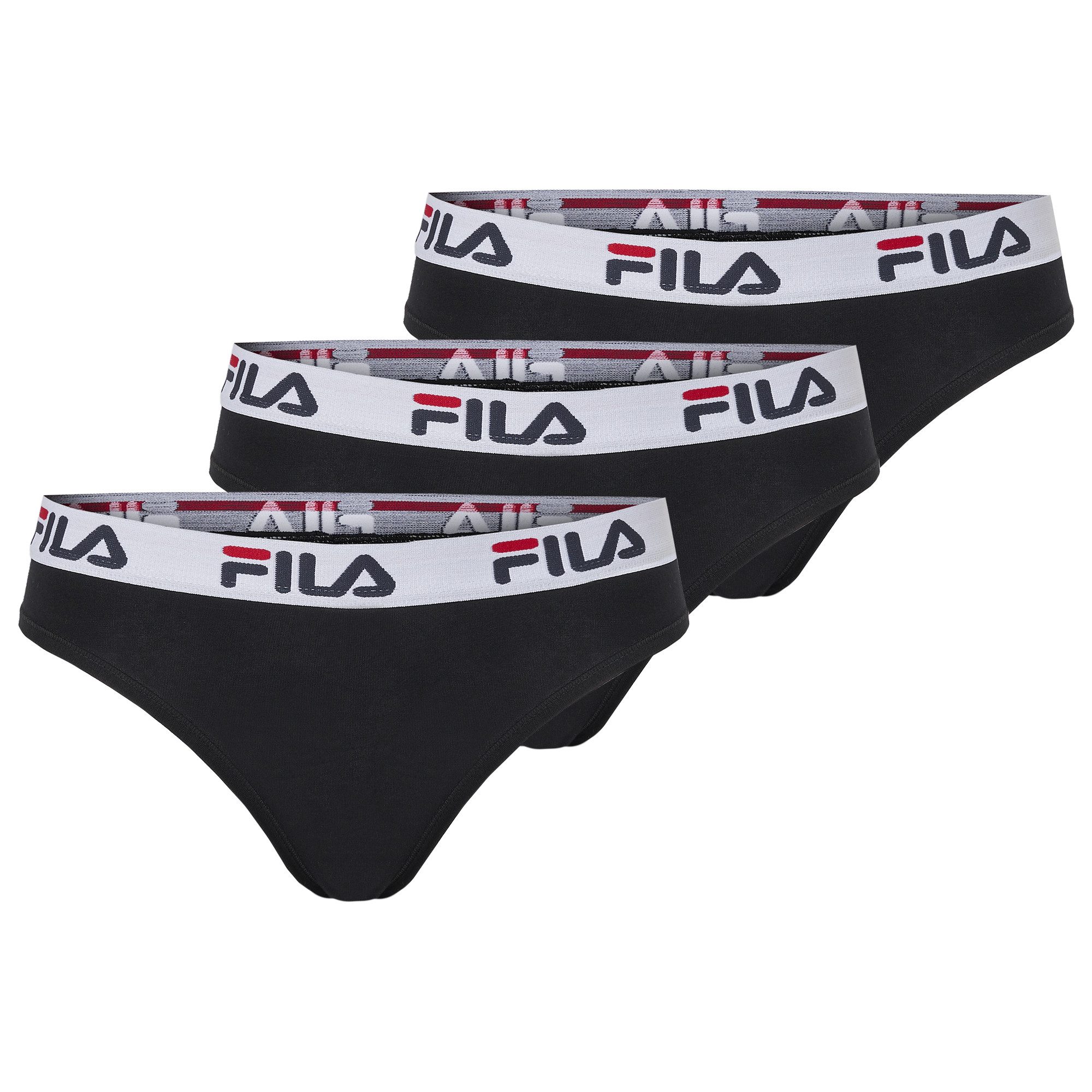 Fila Brasilslip WOMAN BRAZILIAN SLIP (3er Pack) mit elastischem Logobund