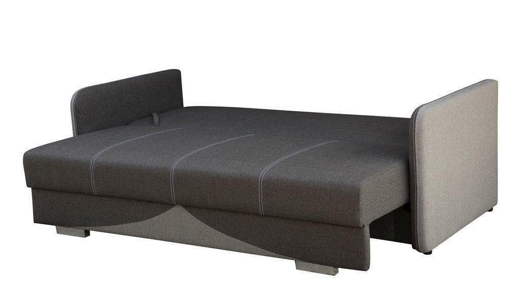 JVmoebel Sofa, mit Bettfunktion Grau