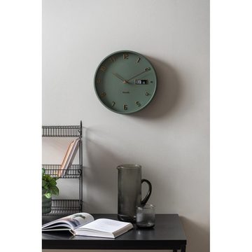 Karlsson Uhr Wanduhr Data Flip Iron Jungle Green (30cm)