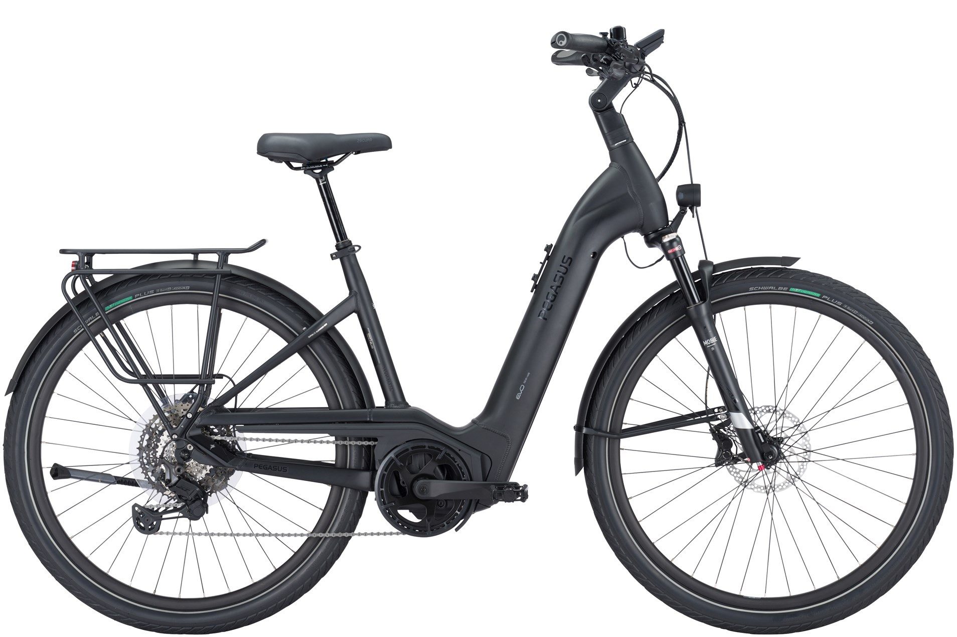 Pegasus E-Bike Pegasus Strong Evo 11 lite 750 Wh Damen schwarz 2024, 11 Gang SHIMANO Deore XT LinkGlide RD-M8130 shadow+, Kettenschaltung, Bosch Performance Line CX smart System, 750 Wh