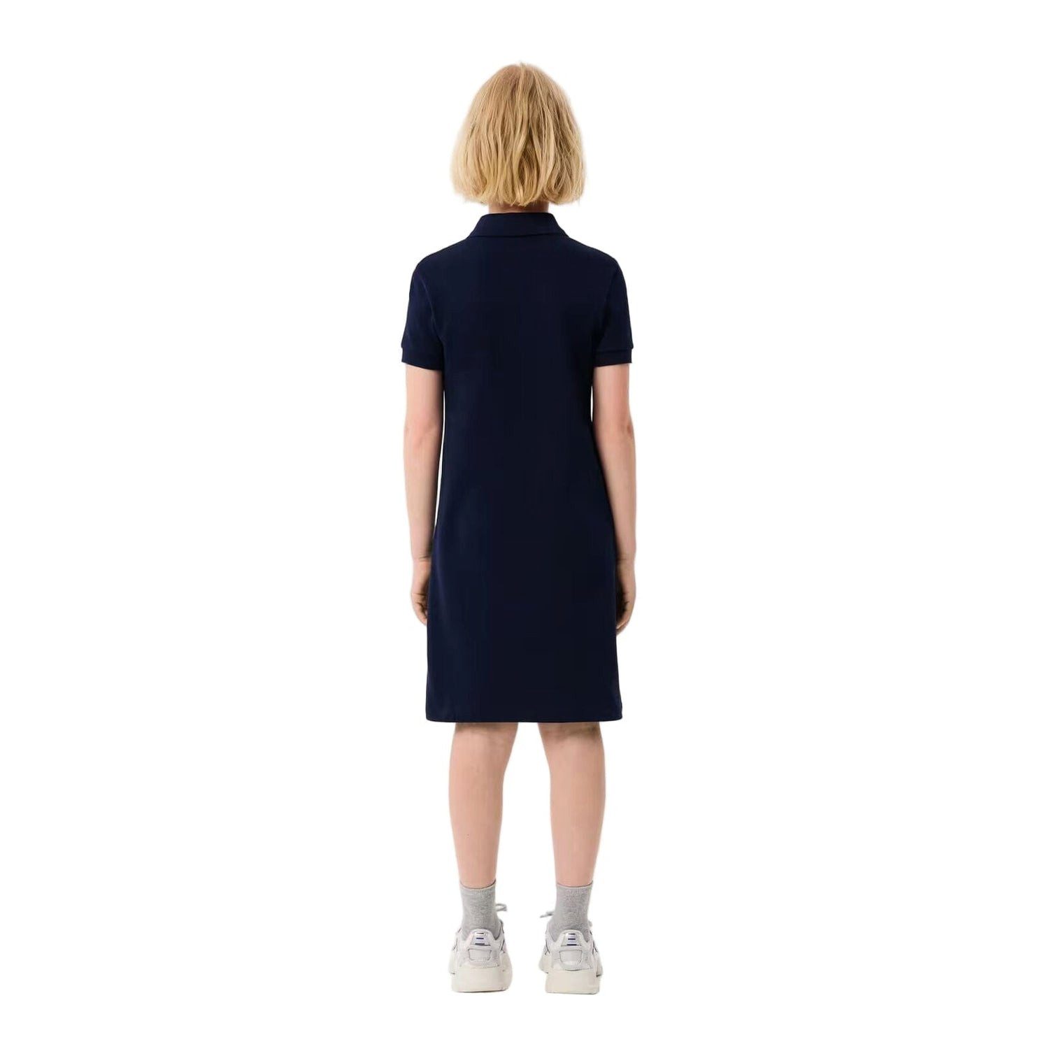 Lacoste Polokleid Lacoste Mädchen-Polokleid aus Petit Piqué – Marineblau